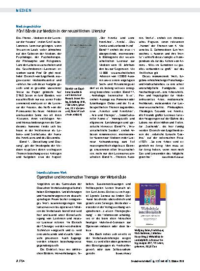 Vorschauseite 1: Medizingeschichte: Fünf Bände zur Medizin in der neuzeitlichen Literatur