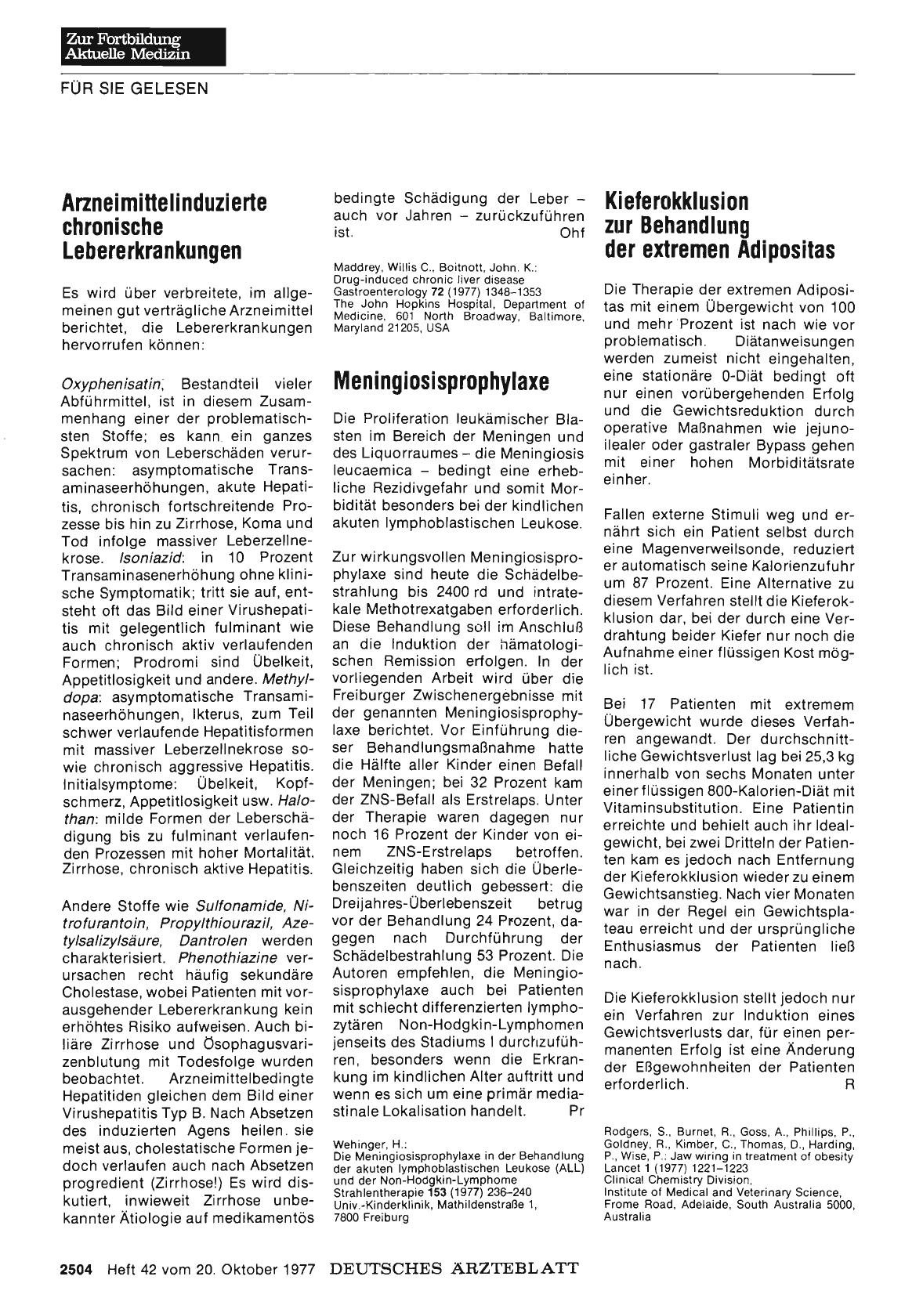 Vorschauseite 1: Arzneimittelinduzierte chronische Lebererkrankungen