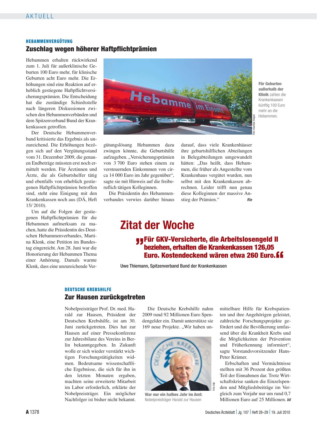 Vorschauseite 1: Zitat der Woche