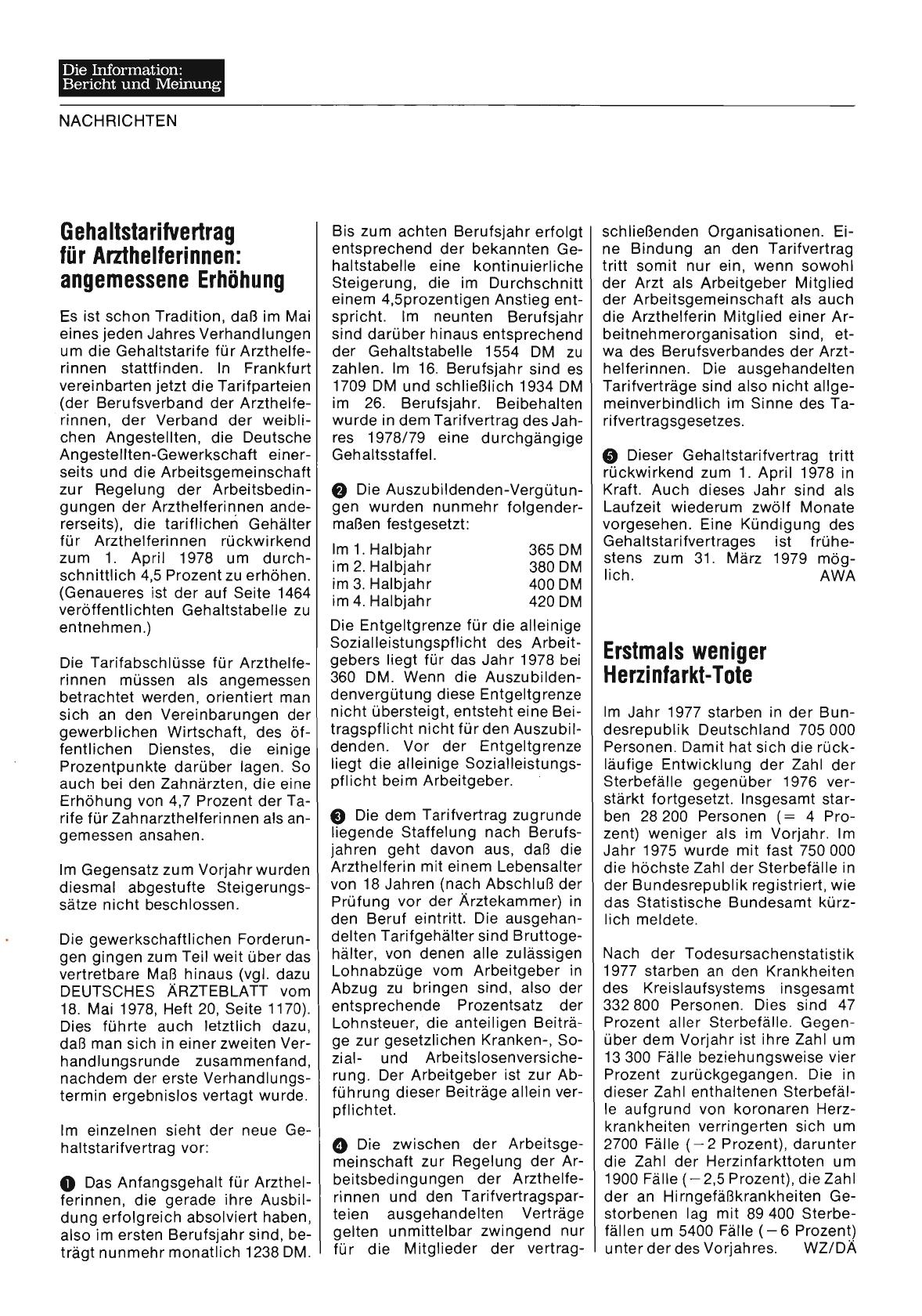 Vorschauseite 1: Gehaltstarifvertrag für Arzthelferinnen: angemessene Erhöhung