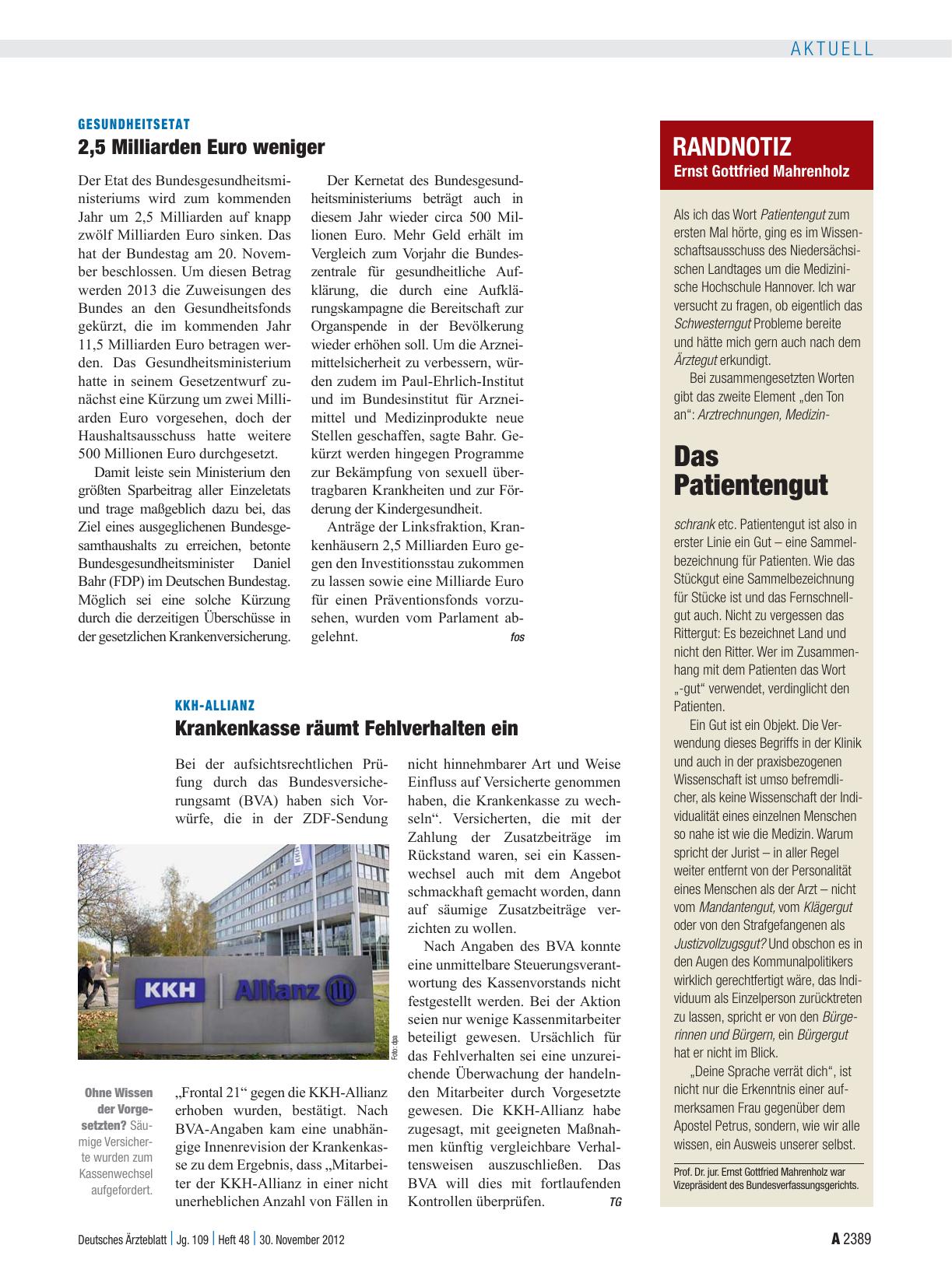 Vorschauseite 1: Randnotiz: Das Patientengut