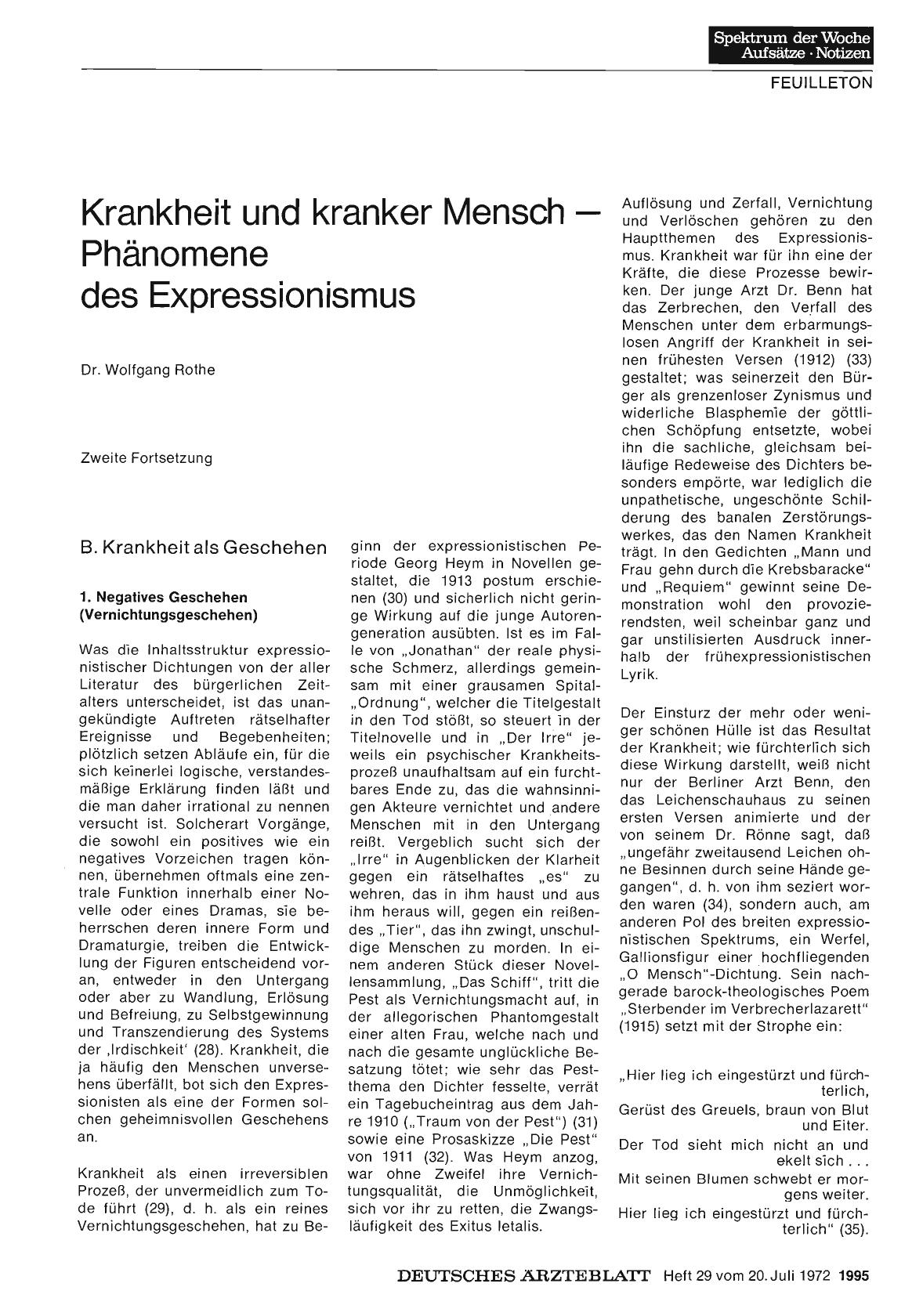 Vorschauseite 1: Krankheit und kranker Mensch — Phänomene des Expressionismus