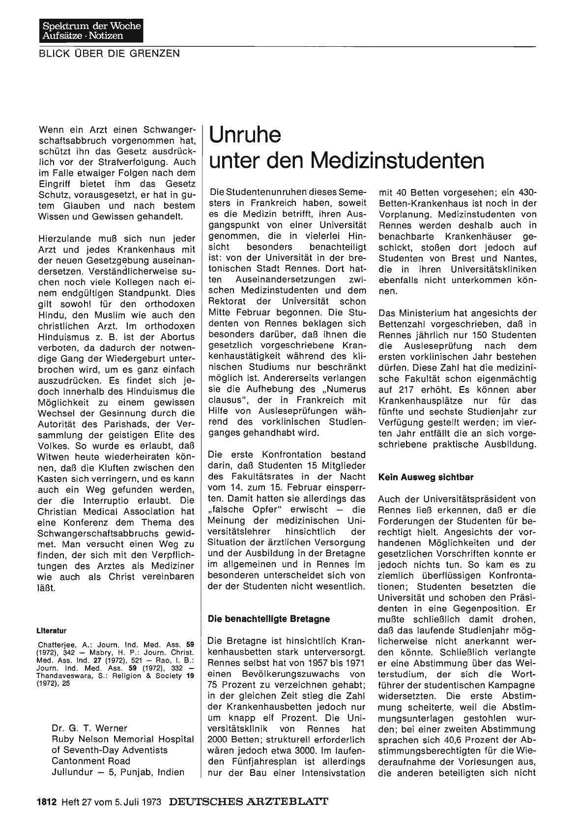 Vorschauseite 1: Unruhe unter den Medizinstudenten