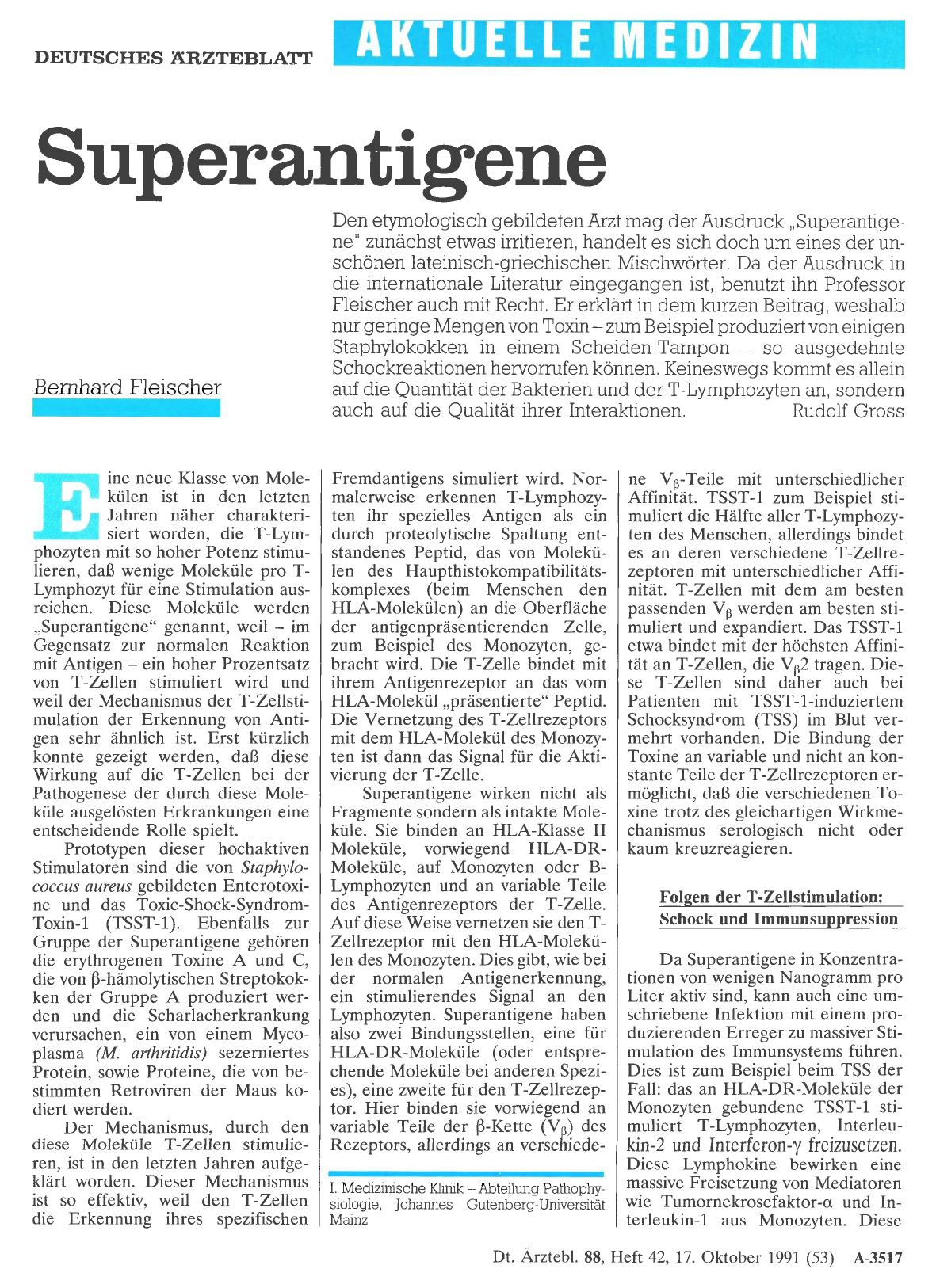 Vorschauseite 1: Superantigene