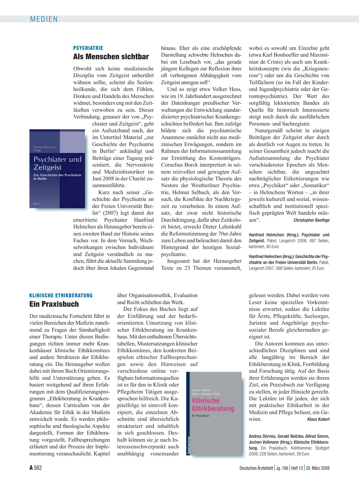 Vorschauseite 1: Psychiatrie: Als Menschen sichtbar