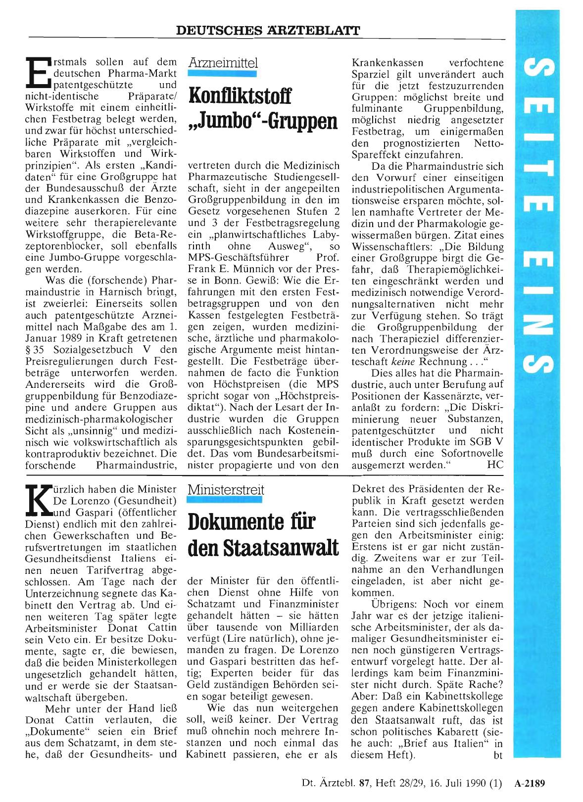 Vorschauseite 1: Ministerstreit: Dokumente für den Staatsanwalt