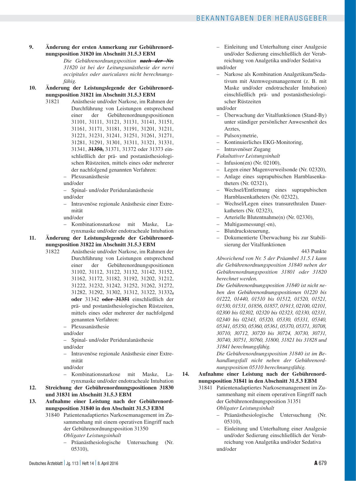 Vorschauseite 2: Empfehlung des Bewertungsausschuss nach § 87 Abs. 1 Satz 1 SGB V in seiner 372. Sitzung am 11. März 2016 zur Finanzierung der Leistungen im Zusammen hang mit der Einführung von Le…