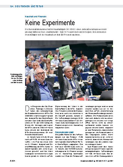Vorschauseite 1: Haushalt und Finanzen: Keine Experimente