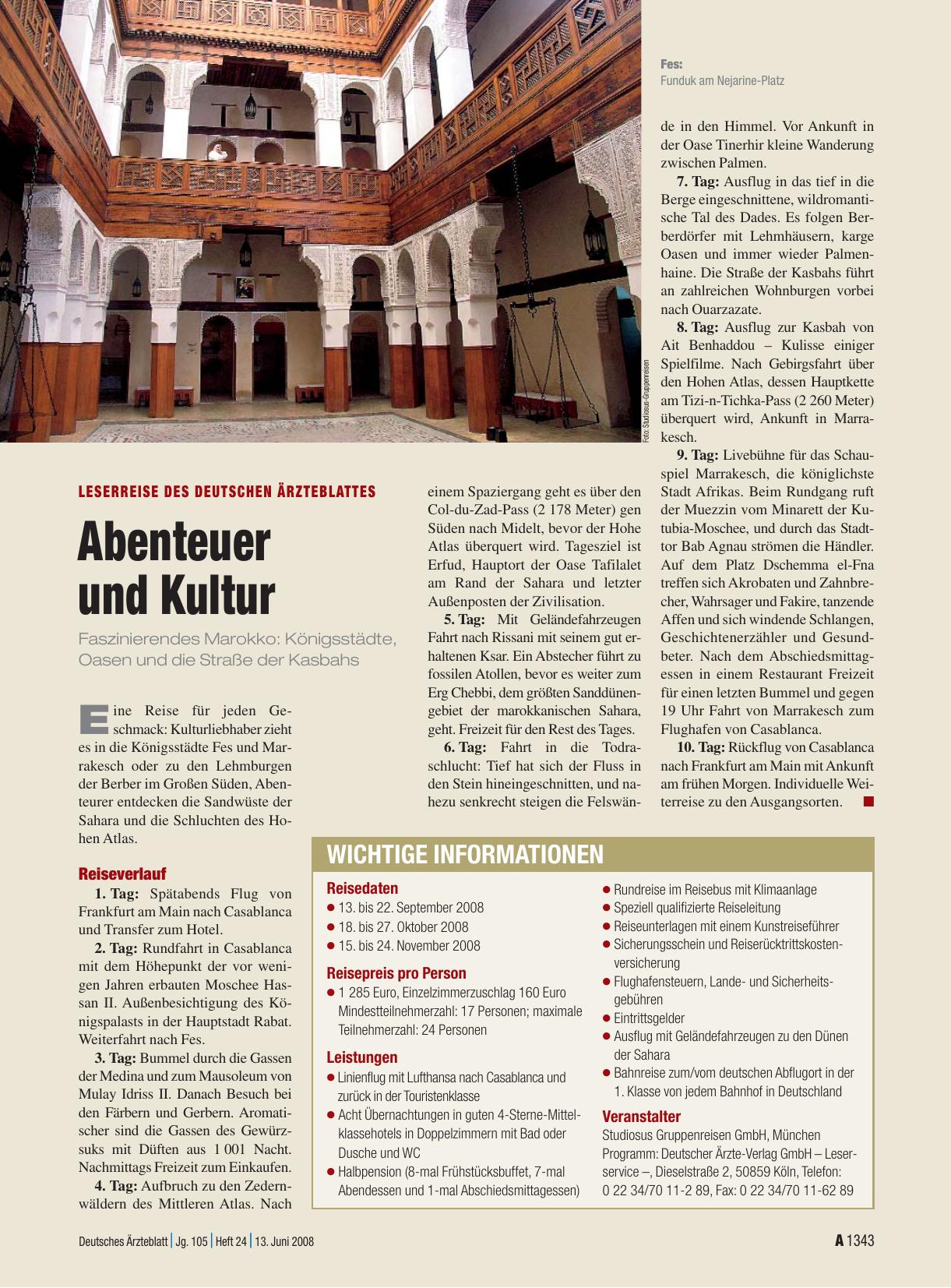 Vorschauseite 1: Abenteuer und Kultur - Faszinierendes Marokko: Königsstädte, Oasen und die Straße der Kasbahs