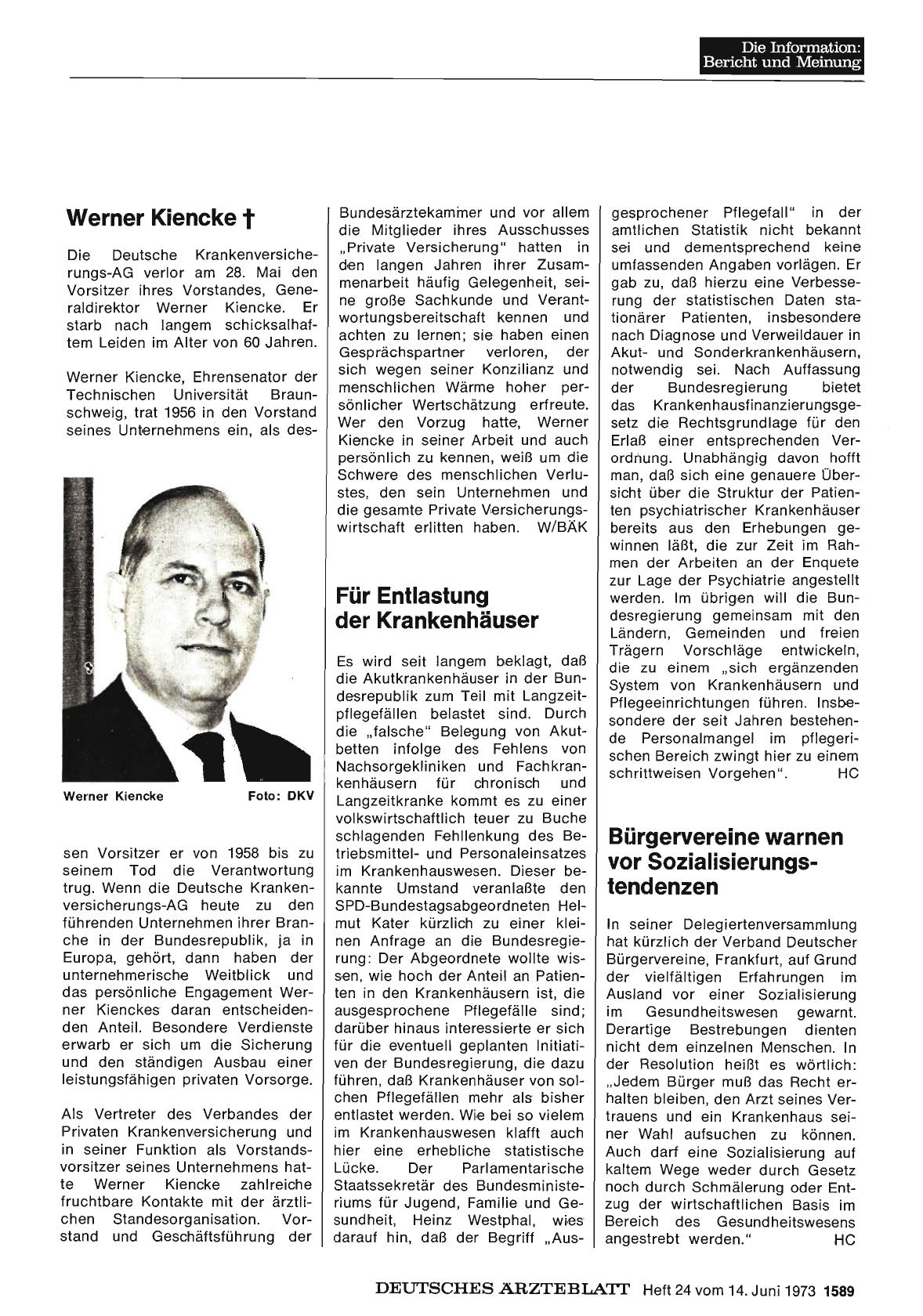 Vorschauseite 1: Für Entlastung der Krankenhäuser