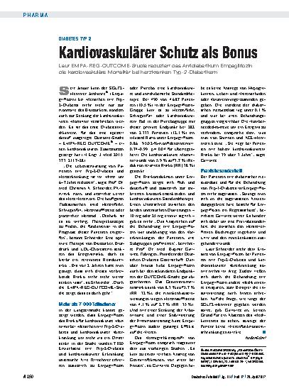 Vorschauseite 1: Diabetes Typ 2: Kardiovaskulärer Schutz als Bonus