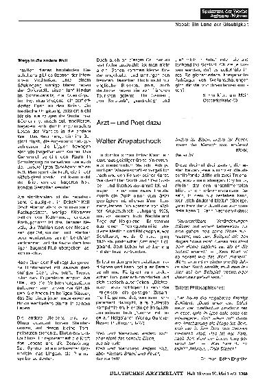 Vorschauseite 1: Walter Kropatscheck