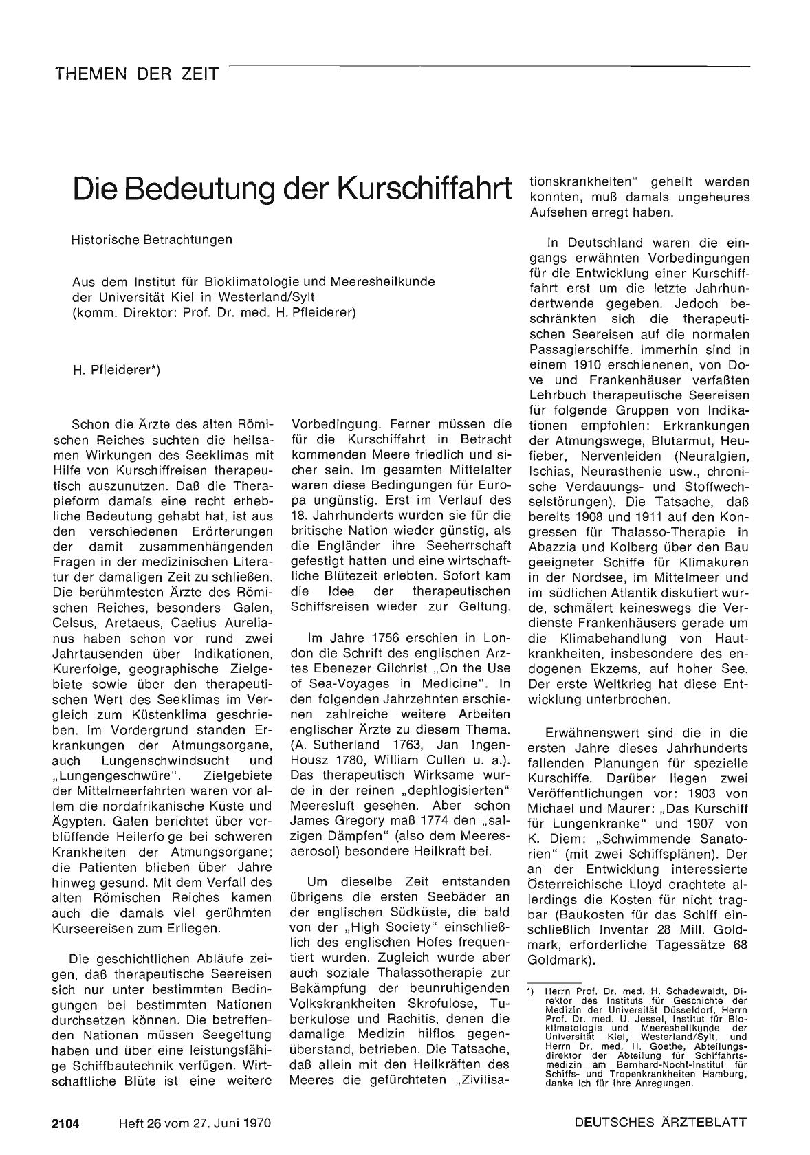 Vorschauseite 1: Die Bedeutung der Kurschiffahrt