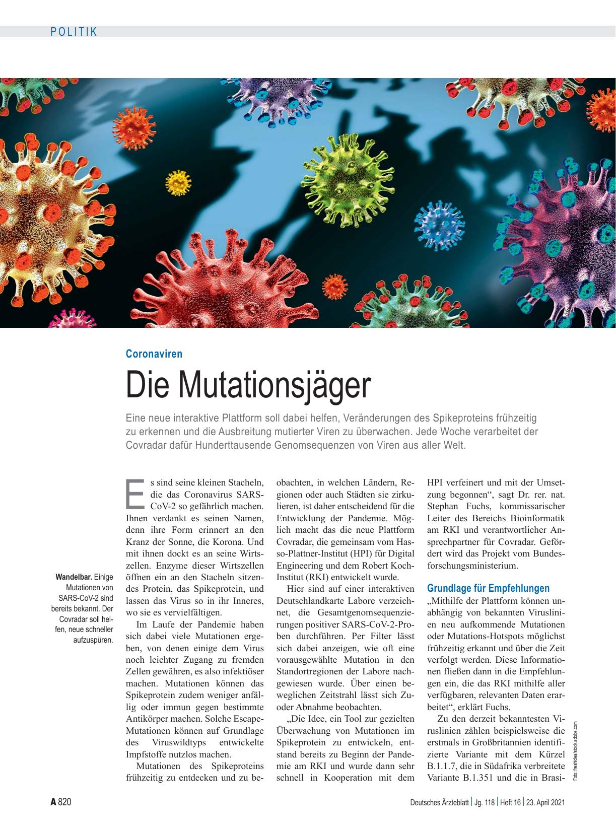 Vorschauseite 1: Coronaviren: Die Mutationsjäger
