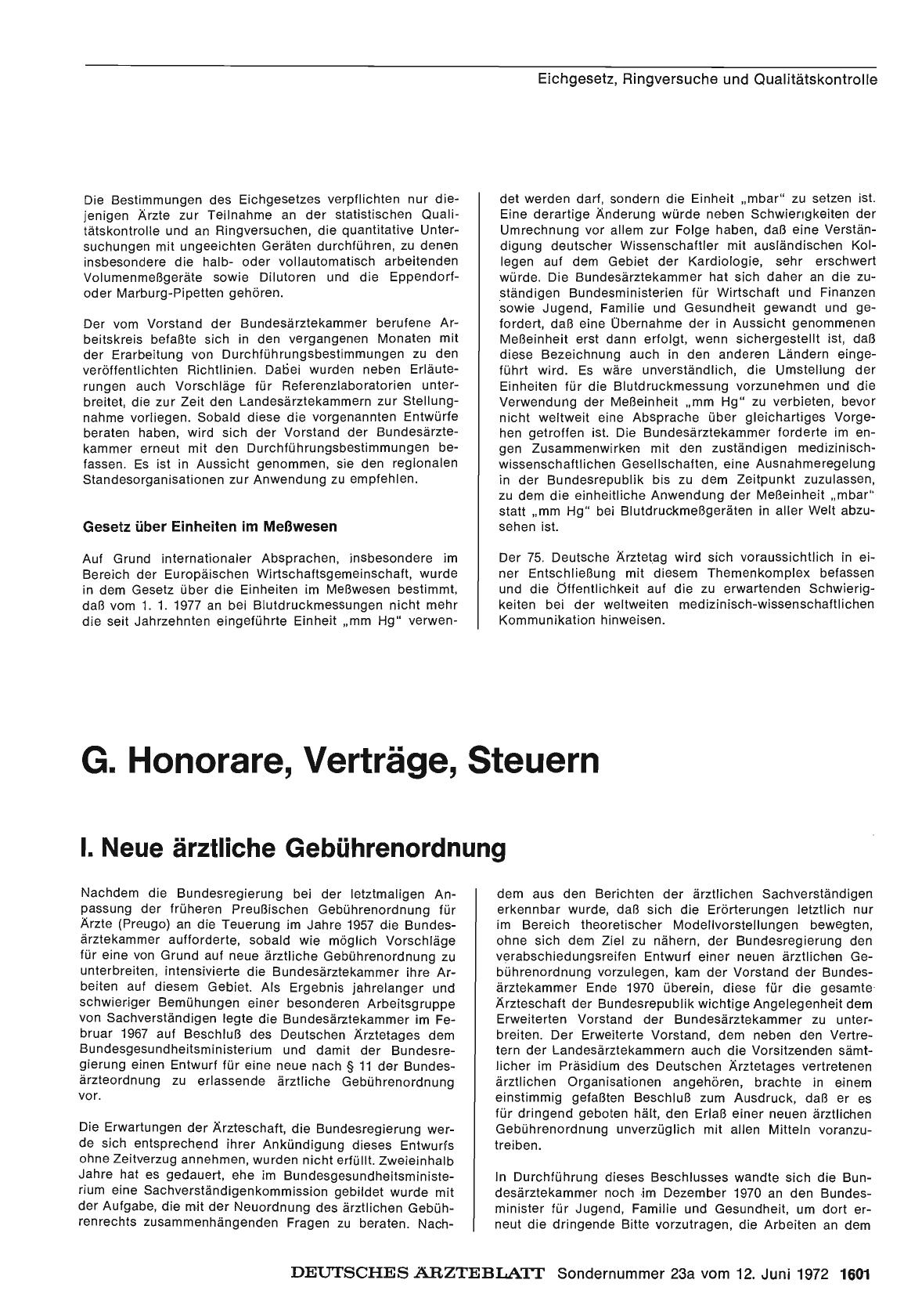 Vorschauseite 1: G. Honorare, Verträge, Steuern