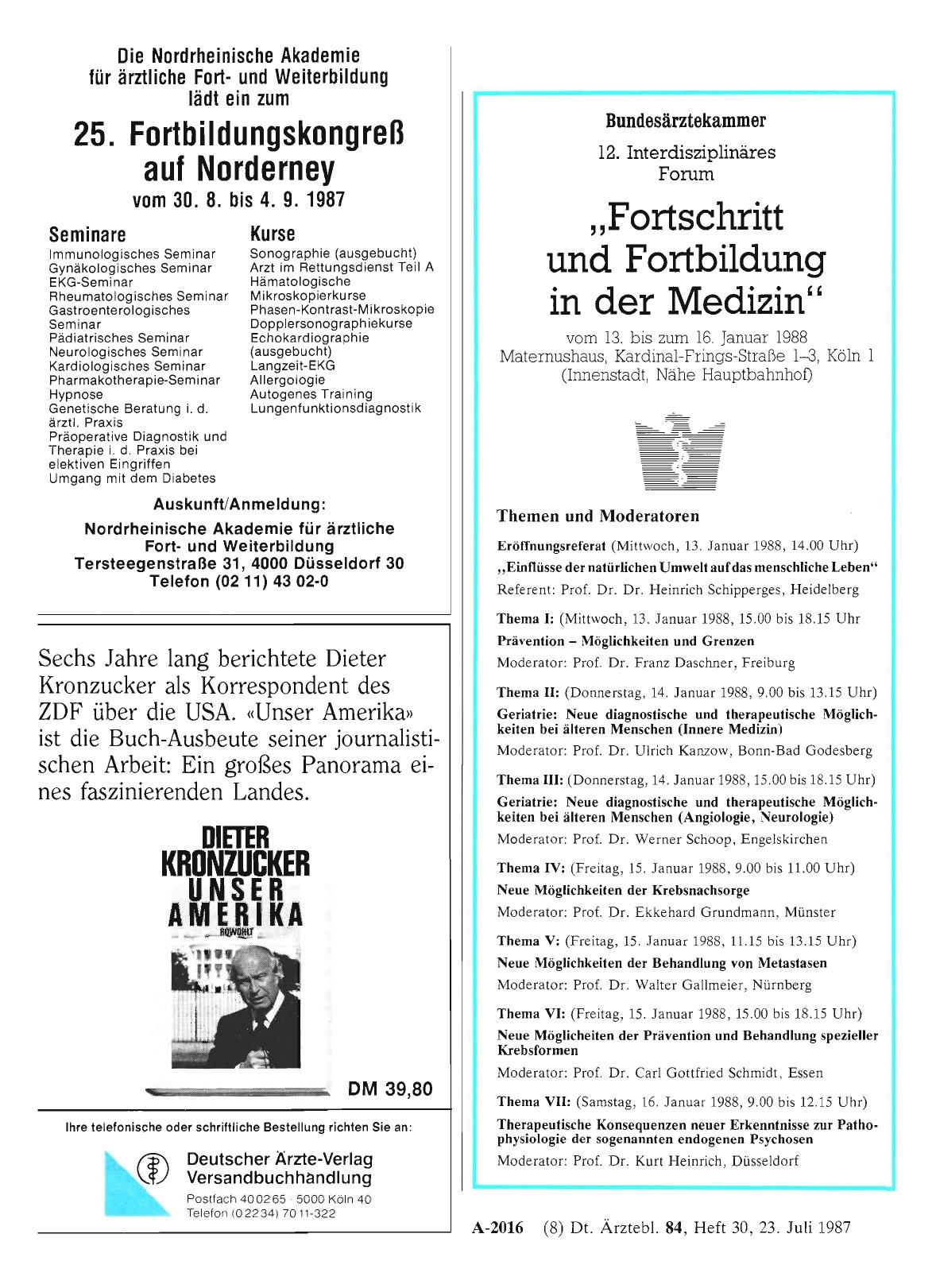 Vorschauseite 1: Bundesärztekammer: 12. Interdisziplinäres Forum „Fortschritt und Fortbildung in der Medizin“