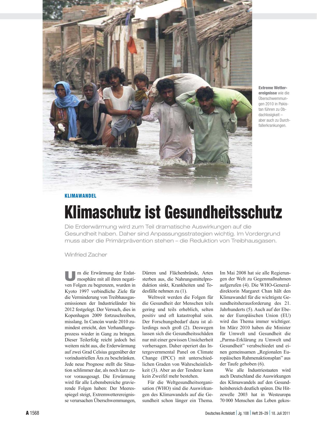Vorschauseite 1: Klimawandel: Klimaschutz ist Gesundheitsschutz