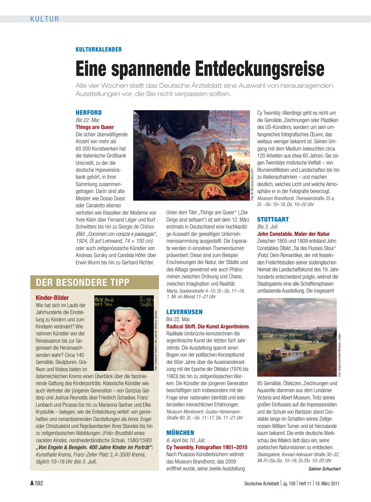 Vorschauseite 1: Kulturkalender: Eine spannende Entdeckungsreise