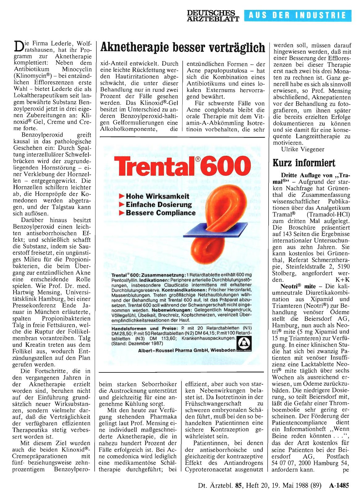 Vorschauseite 1: Kurz informiert
