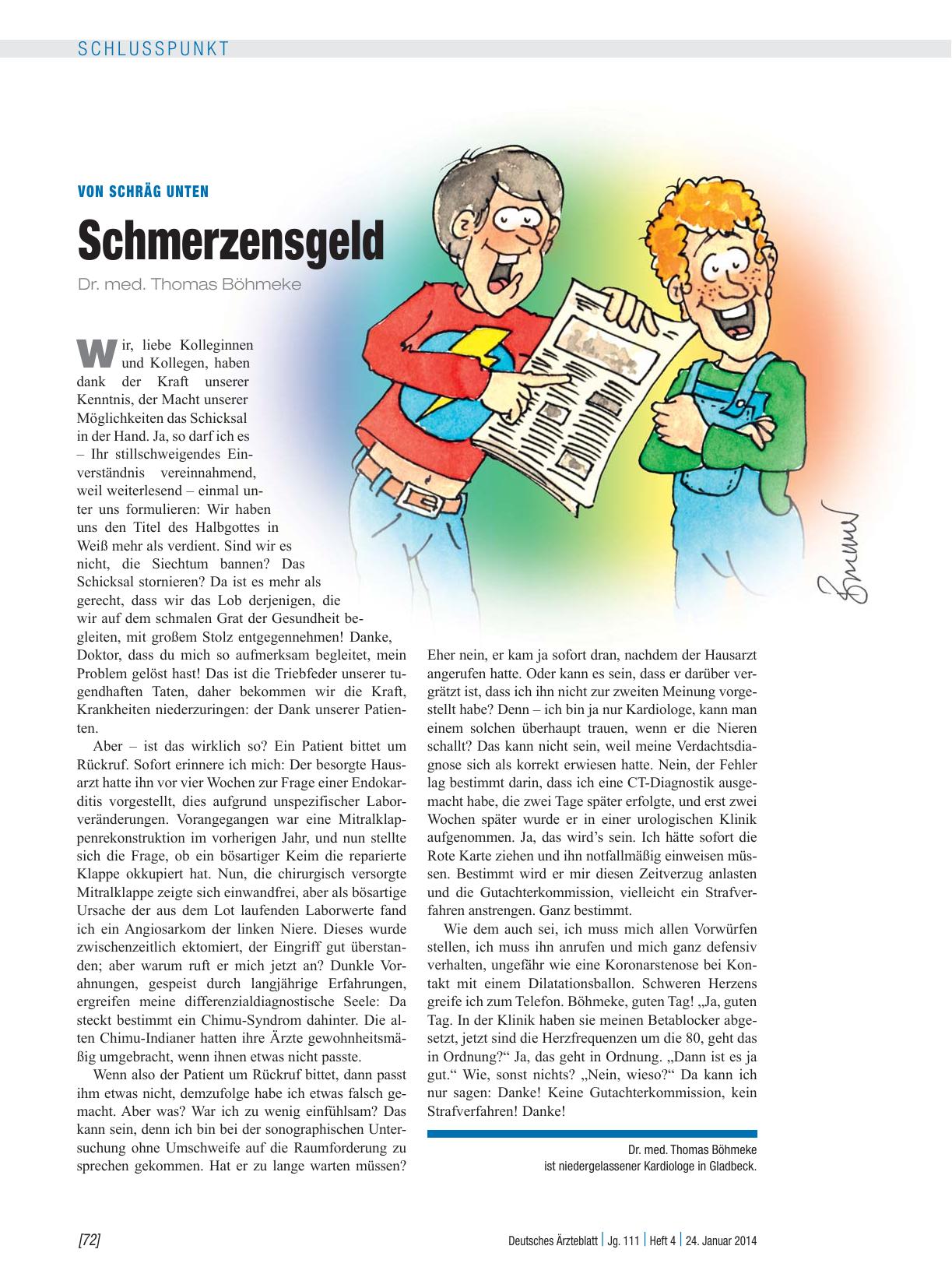 Vorschauseite 1: Von schräg unten: Schmerzensgeld