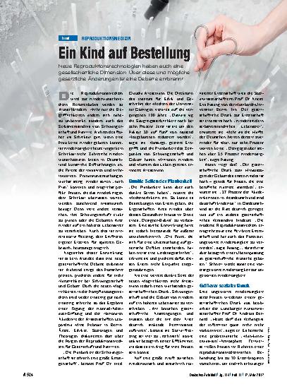 Vorschauseite 1: Reproduktionsmedizin: Ein Kind auf Bestellung