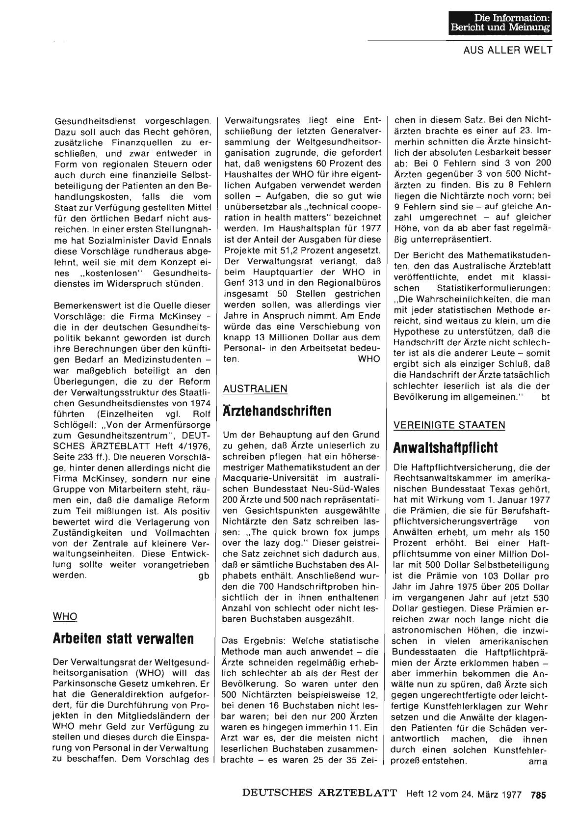 Vorschauseite 1: Vereinigte Staaten: Anwaltshaftpflicht