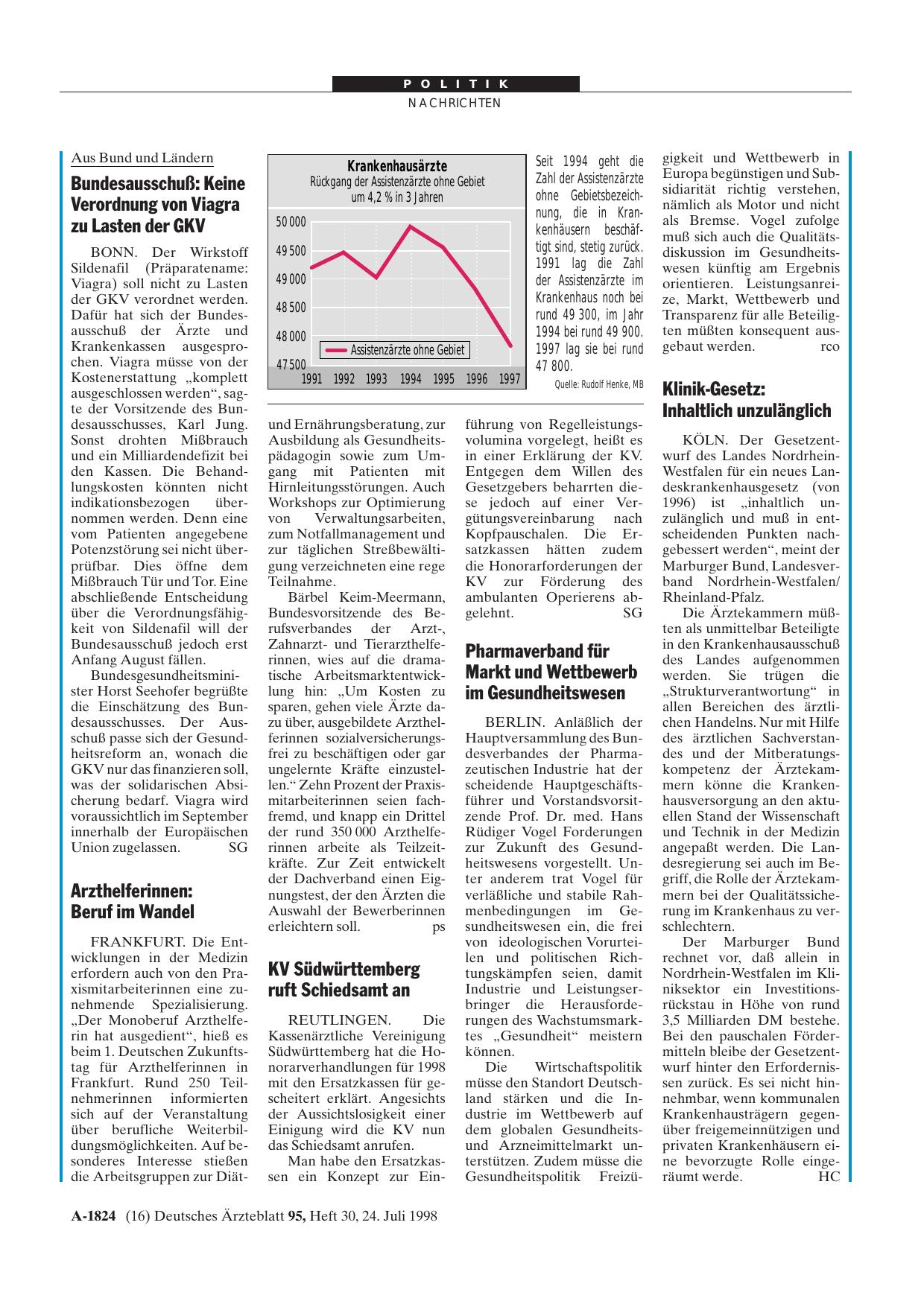 Vorschauseite 1: Klinik-Gesetz: Inhaltlich unzulänglich