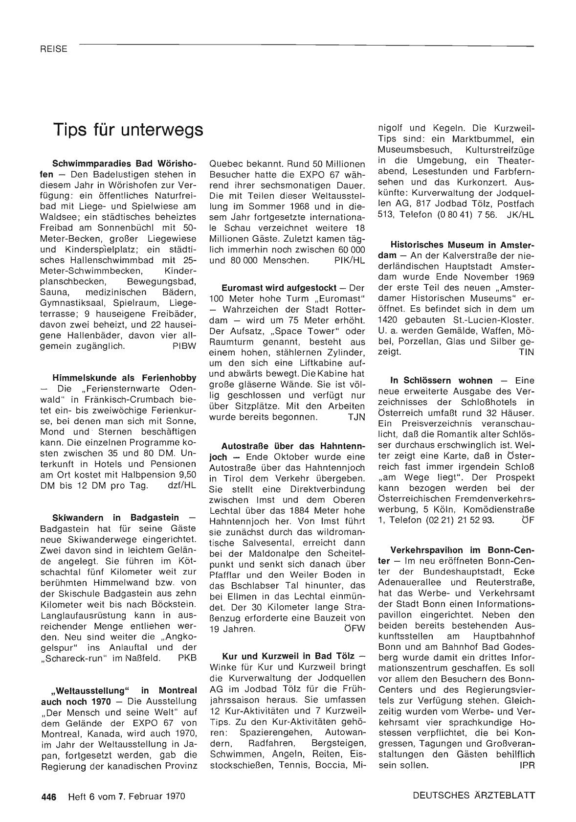 Vorschauseite 1: Tips für unterwegs
