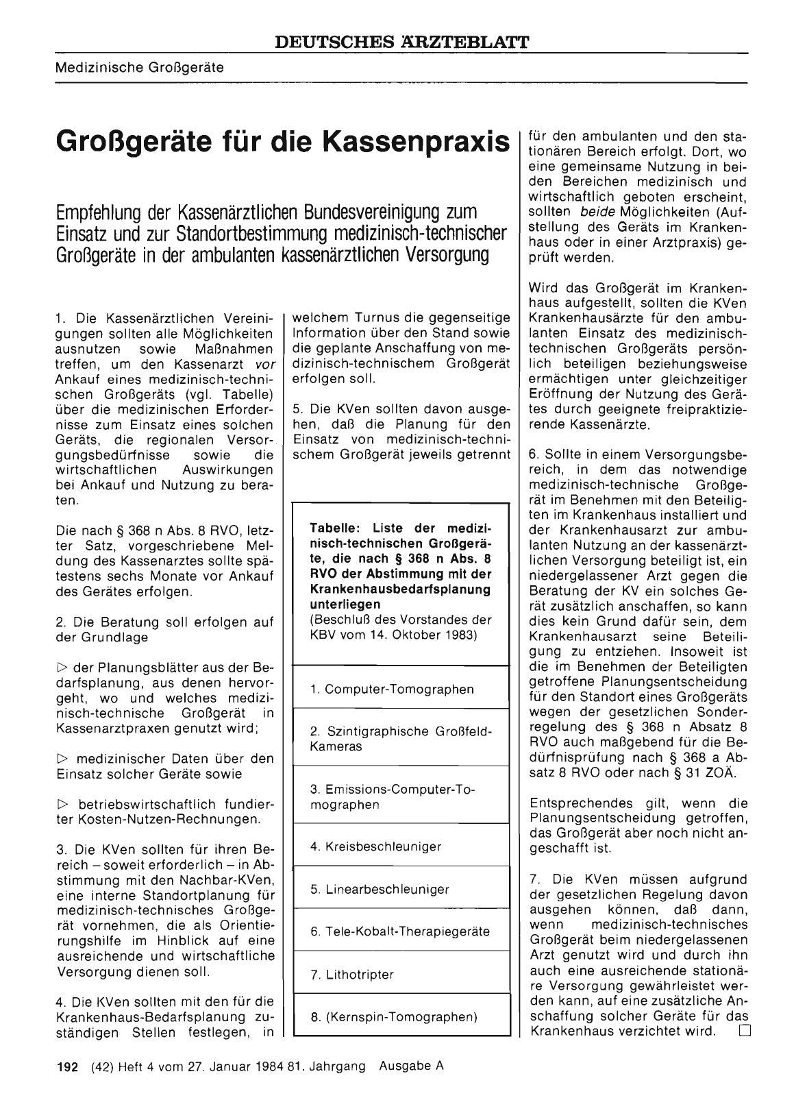Vorschauseite 1: Großgeräte für die Kassenpraxis