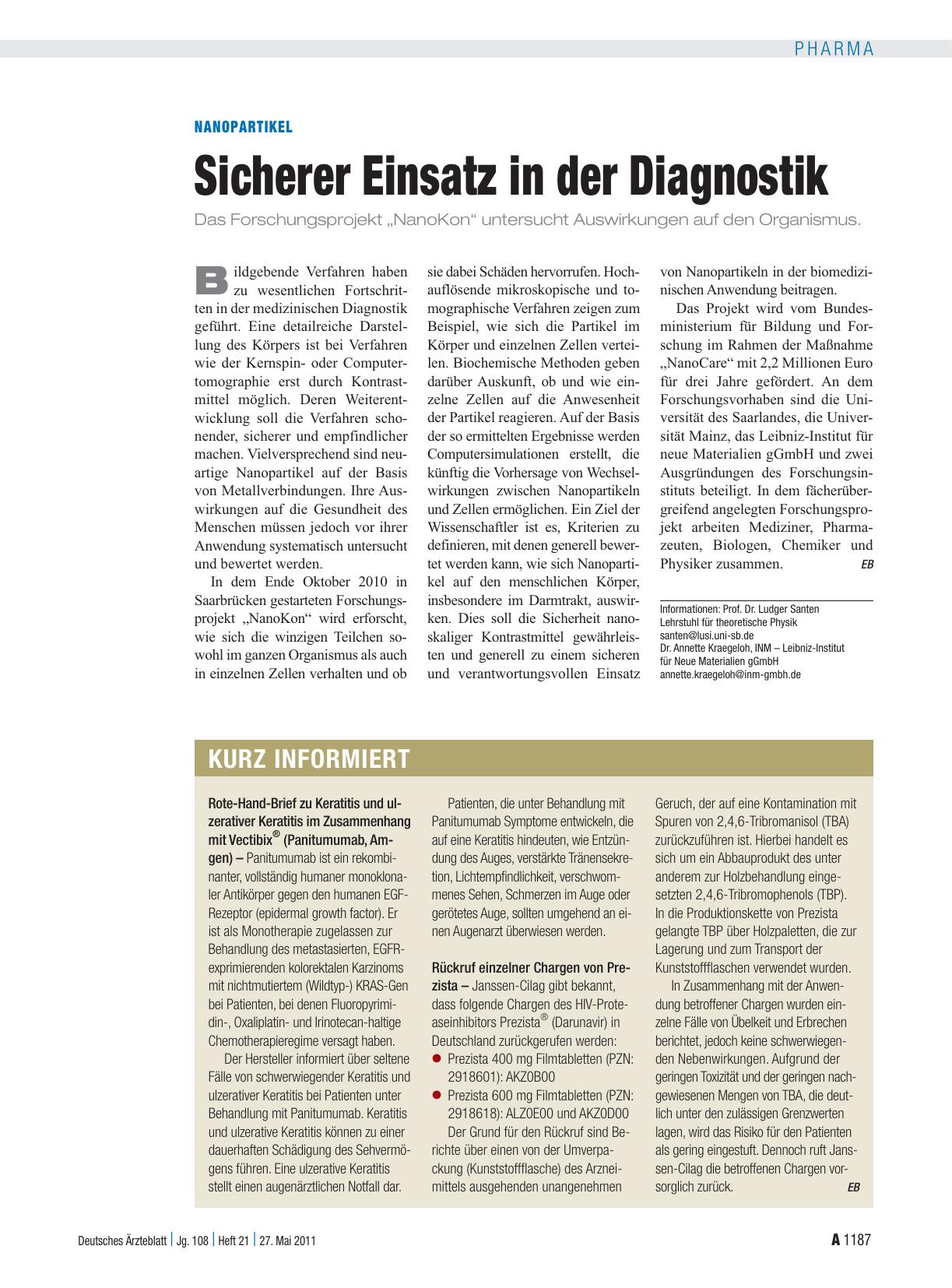 Vorschauseite 1: Kurz informiert