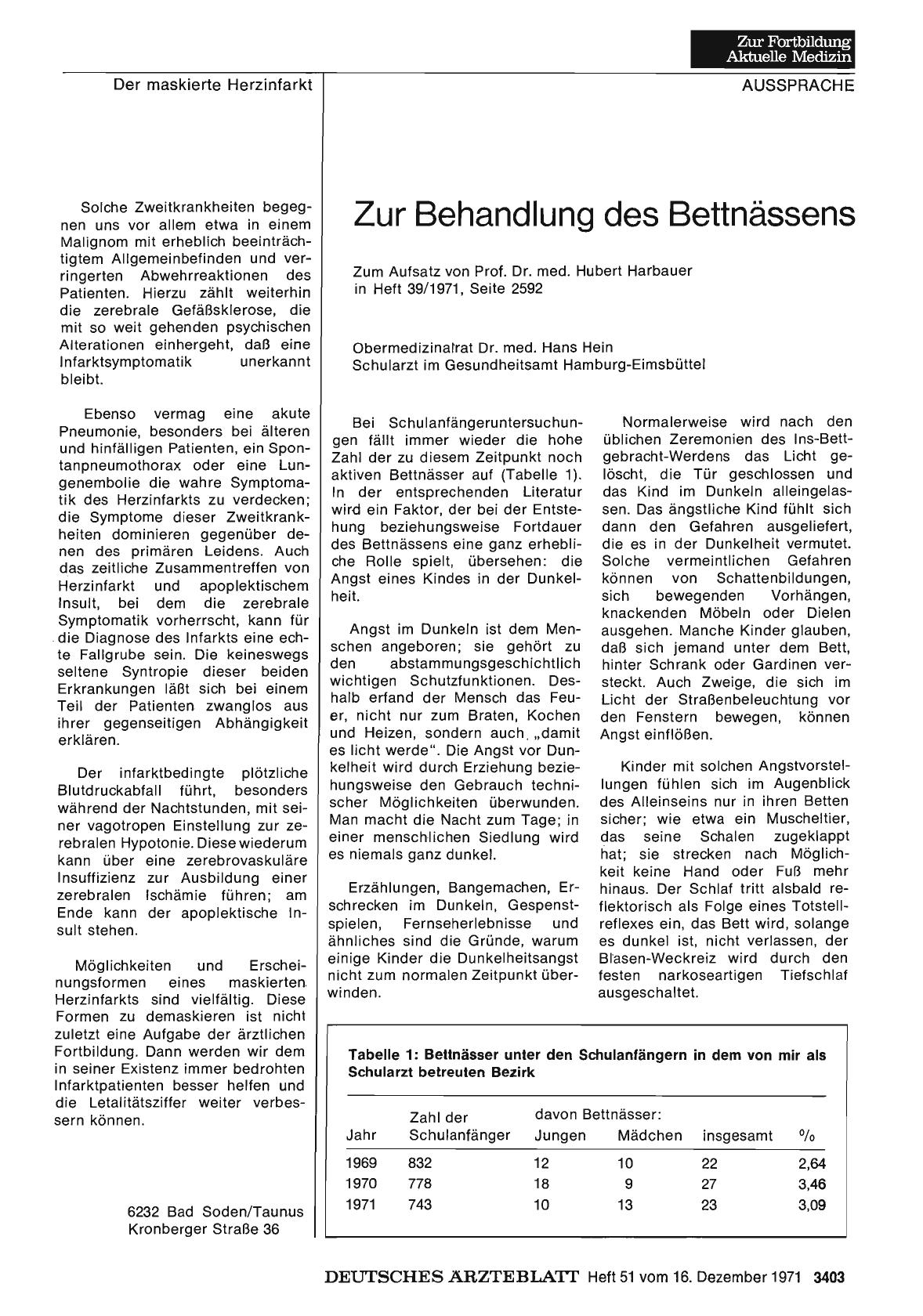 Vorschauseite 1: Zur Behandlung des Bettnässens