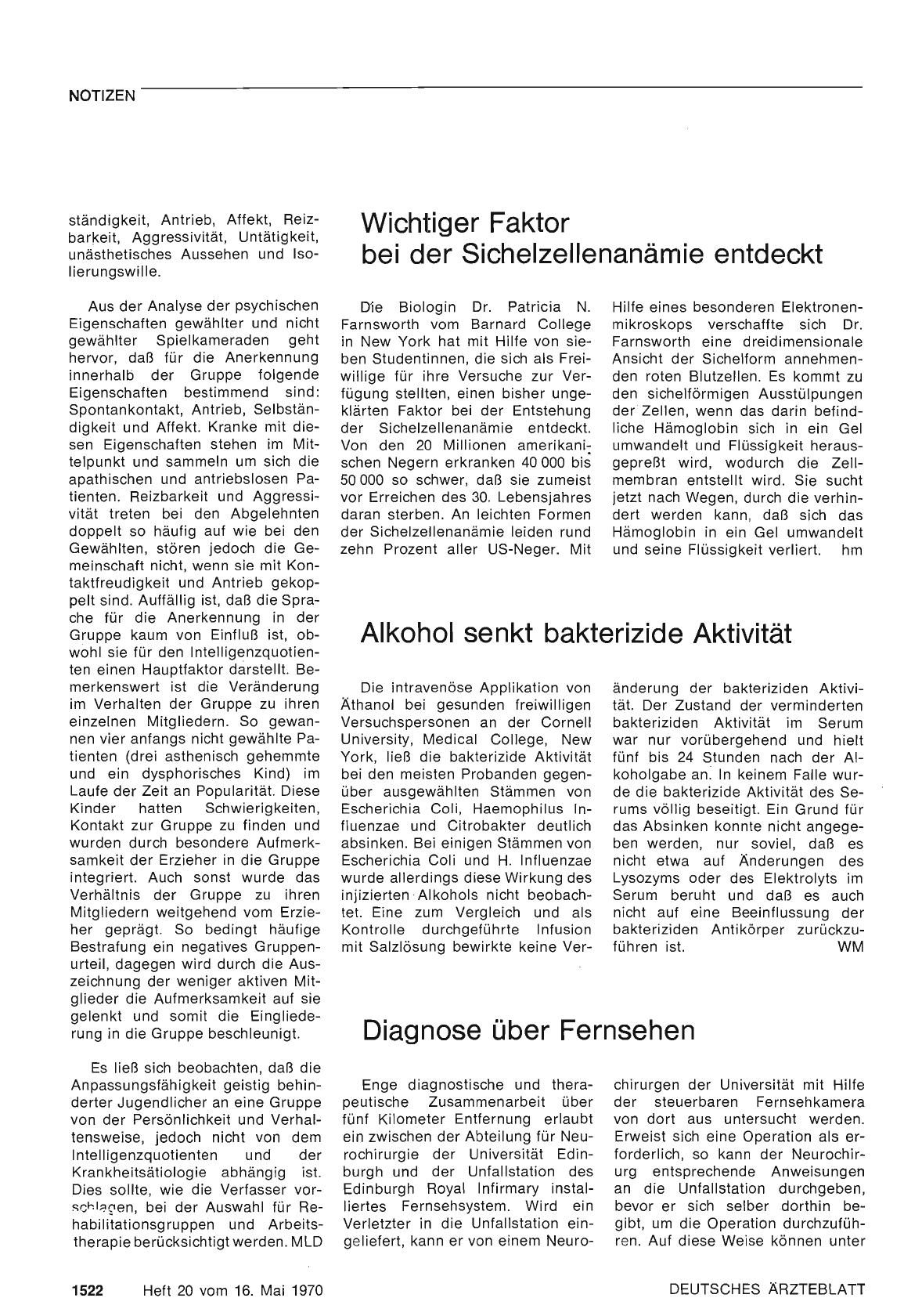 Vorschauseite 1: Diagnose über Fernsehen