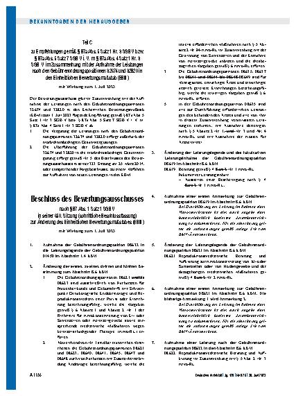 Vorschauseite 2: Beschluss des Bewertungsausschusses nach § 87 Abs. 1 Satz 1 SGB V in seiner 647. Sitzung (schriftliche Beschlussfassung)