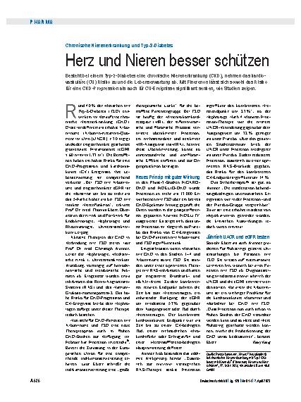Vorschauseite 1: Chronische Nierenerkrankung und Typ-2-Diabetes: Herz und Nieren besser schützen