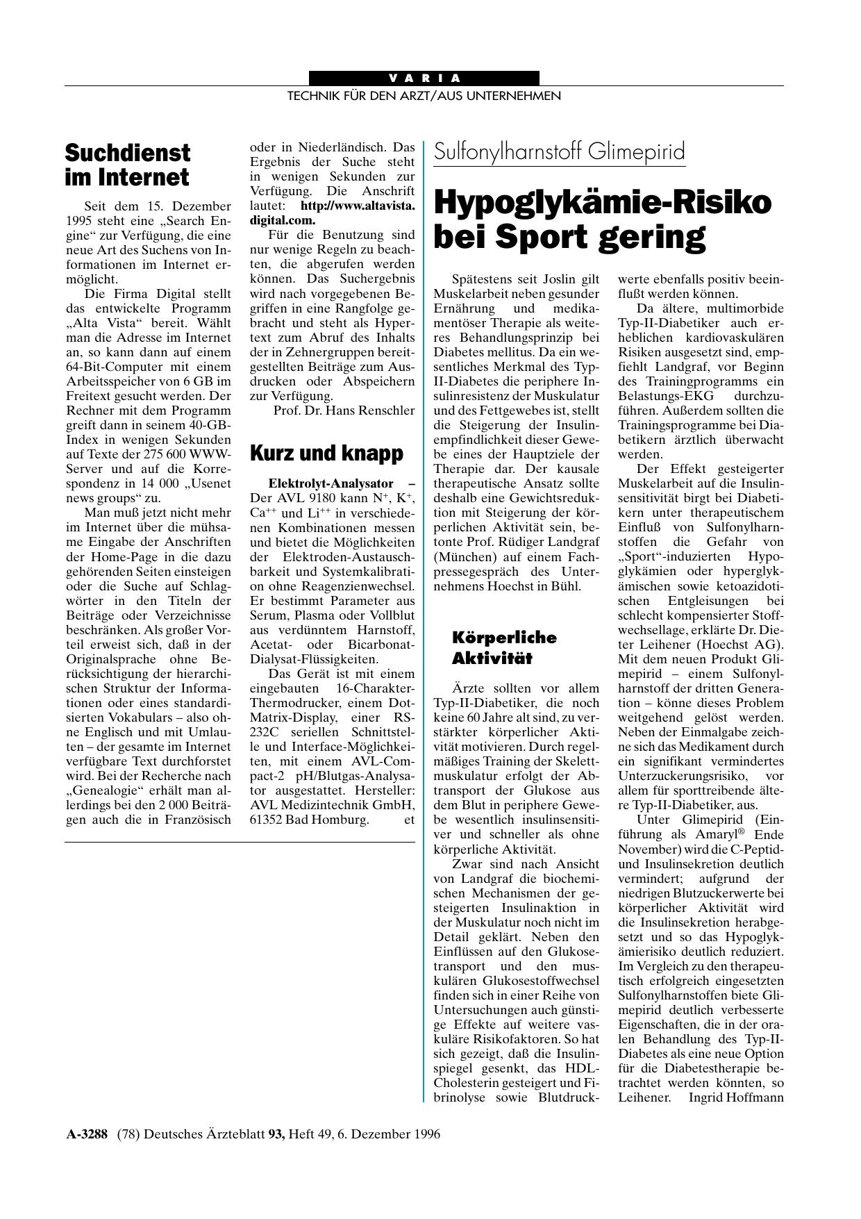 Vorschauseite 1: Suchdienst im Internet