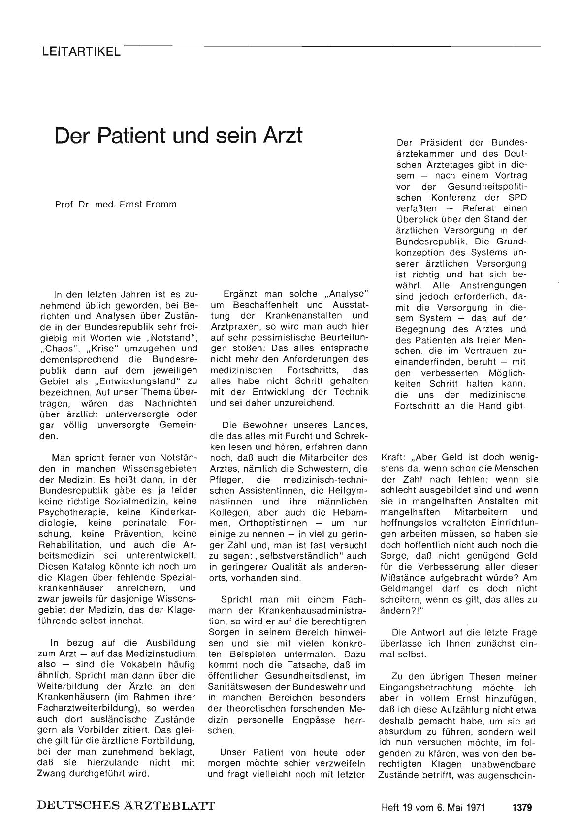 Vorschauseite 1: Der Patient und sein Arzt