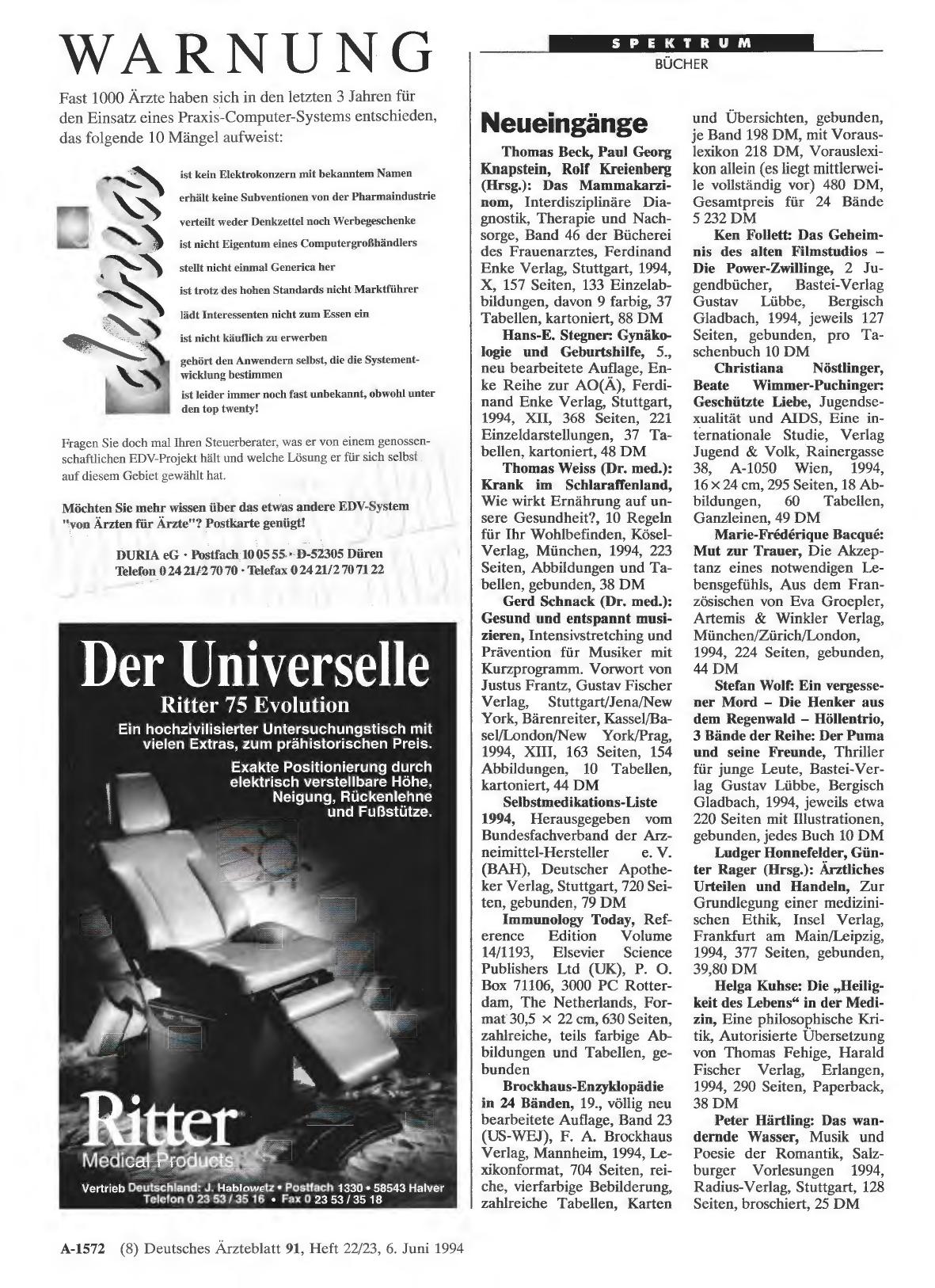 Vorschauseite 1: Neueingänge