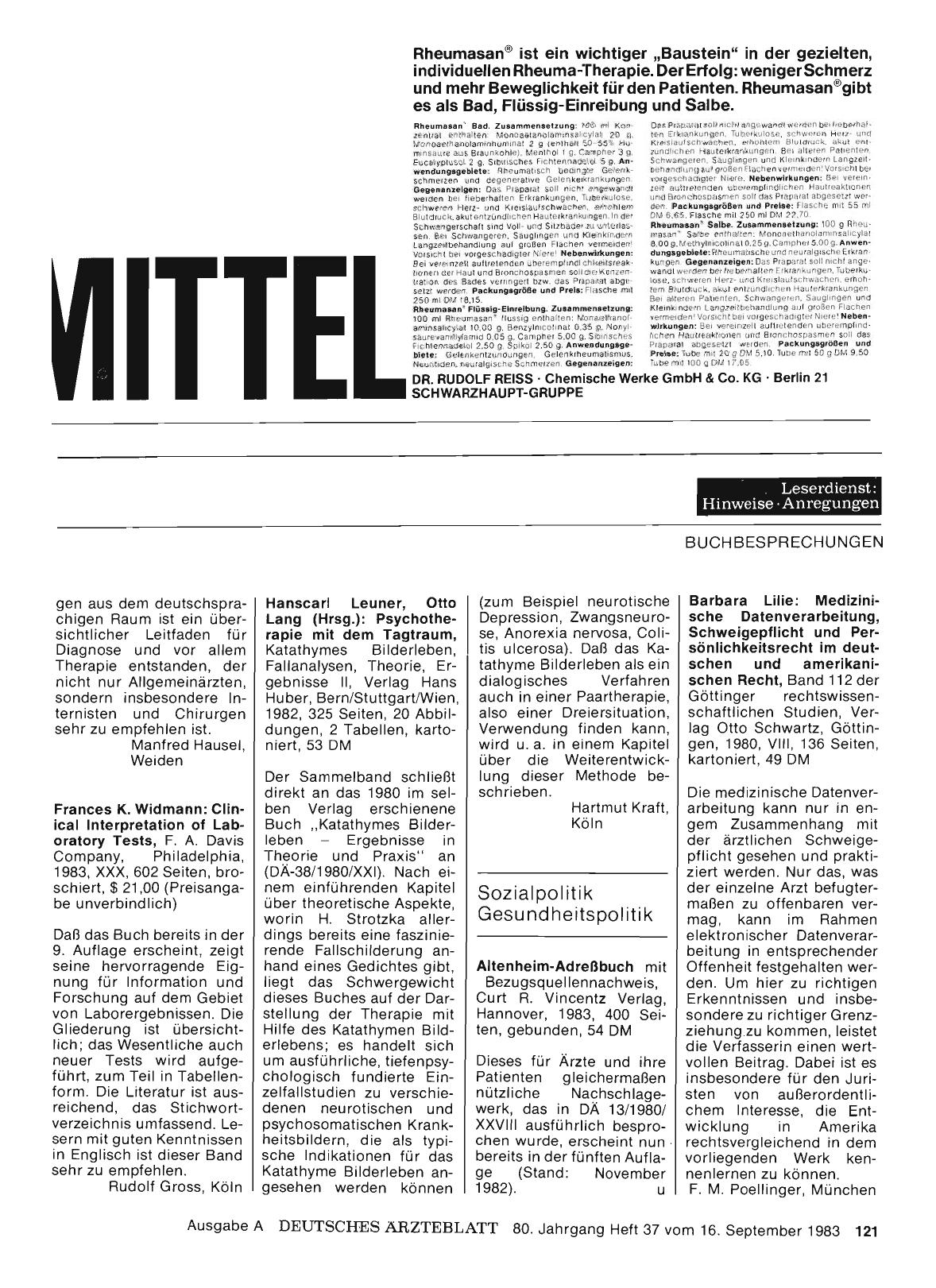 Vorschauseite 1: Neueingeführte Spezialitäten: Ossidal® N