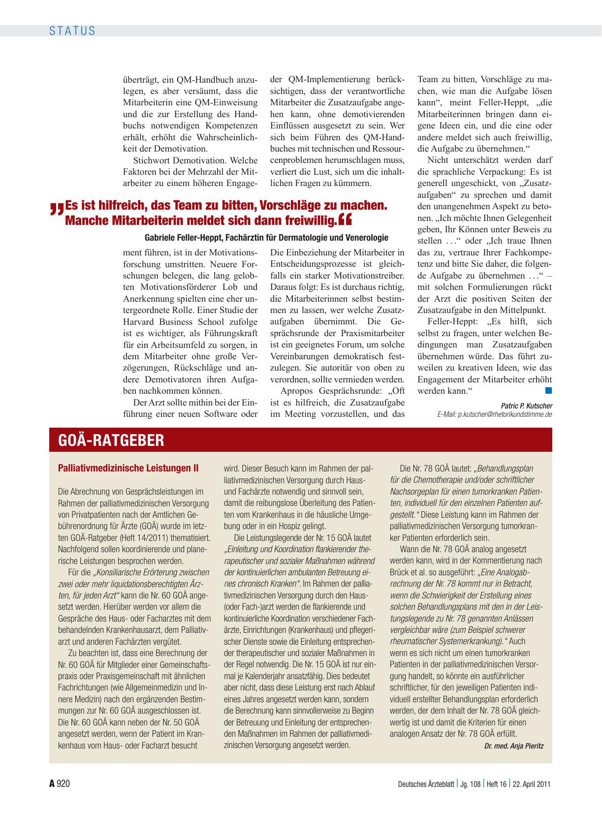 Vorschauseite 1: Palliativmedizinische Leistungen II