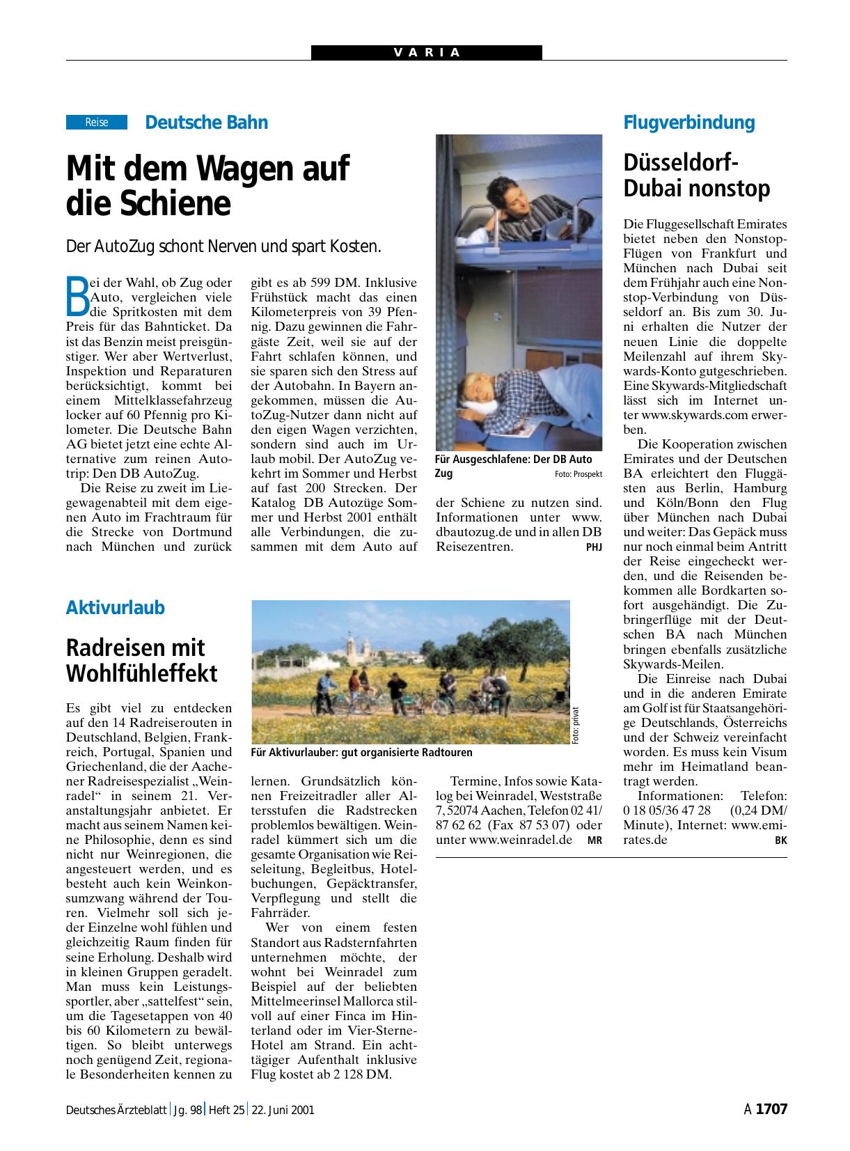 Vorschauseite 1: Deutsche Bahn: Mit dem Wagen auf die Schiene