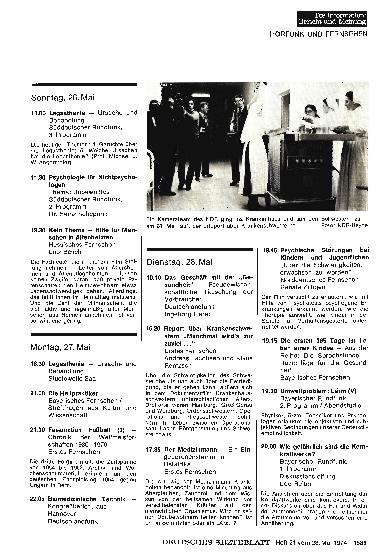 Vorschauseite 1: Hörfunk und Fernsehen