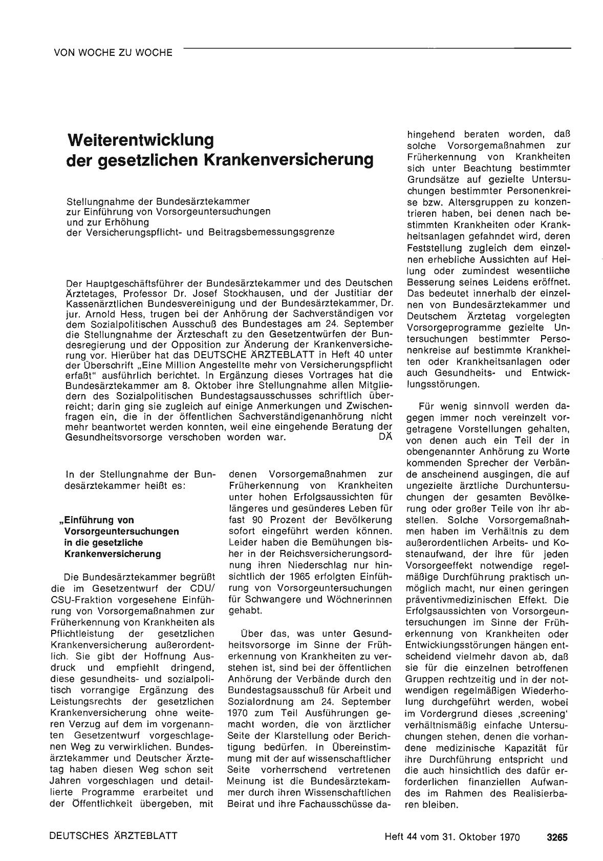 Vorschauseite 1: Weiterentwicklung der gesetzlichen Krankenversicherung