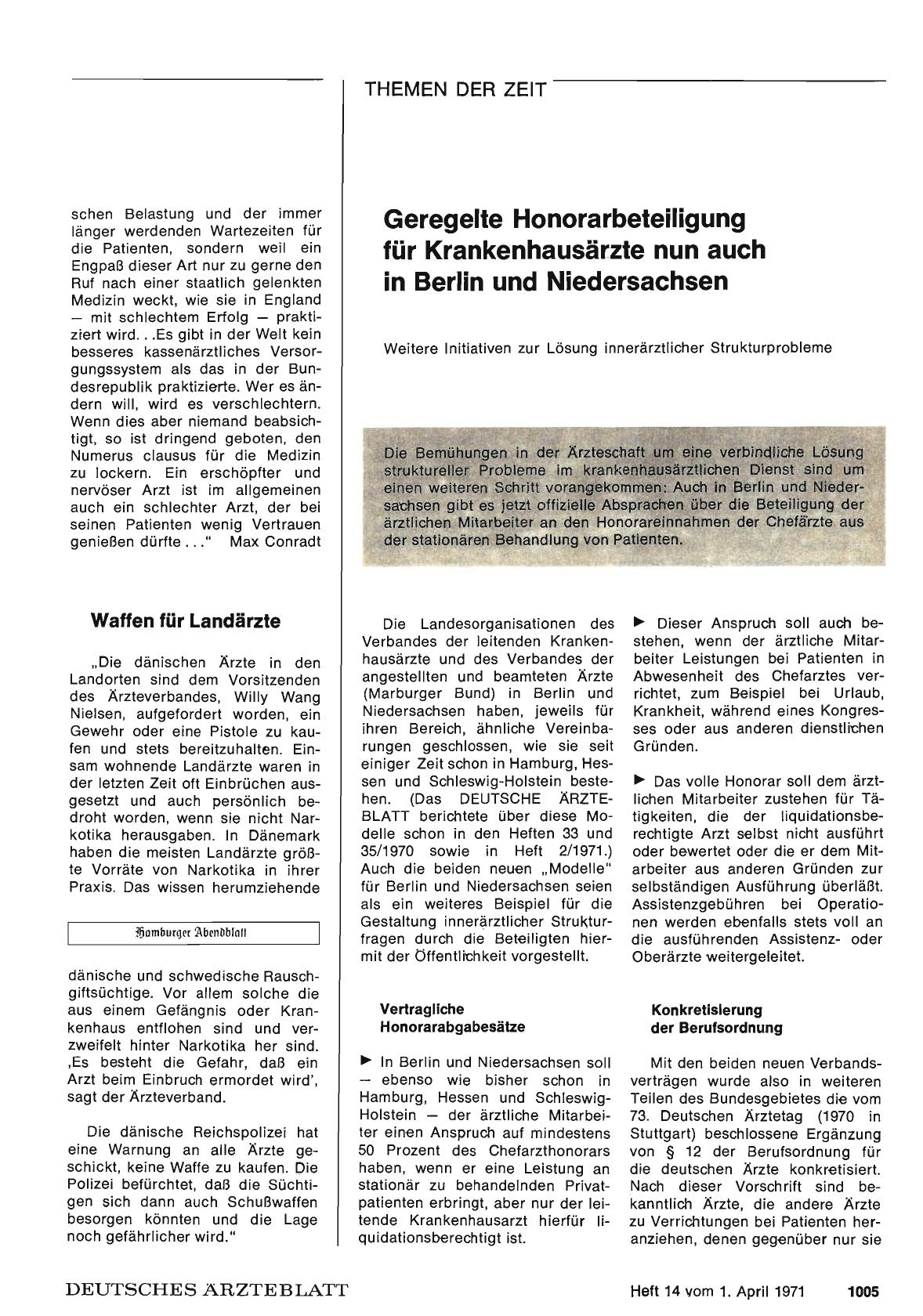 Vorschauseite 1: Waffen für Landärzte