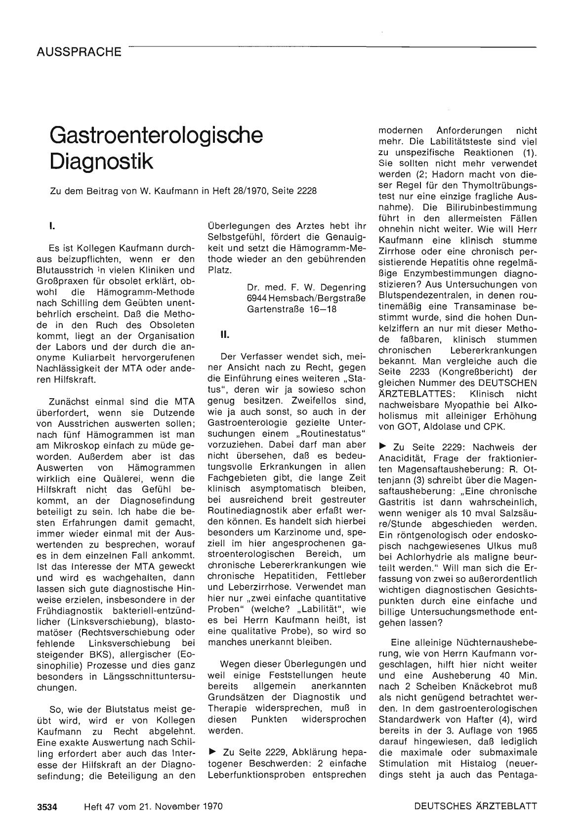 Vorschauseite 1: Gastroenterologische Diagnostik: I.