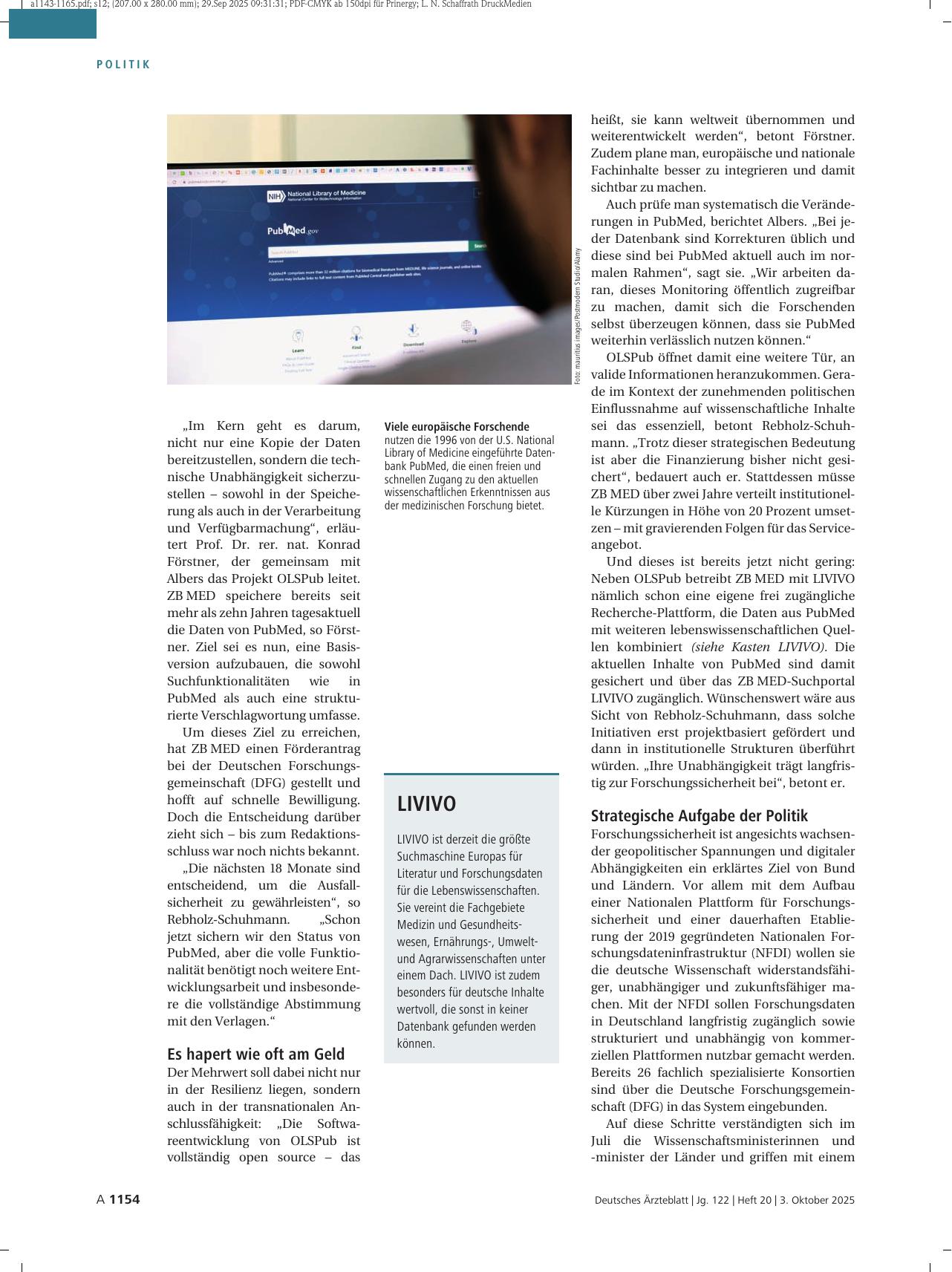 Vorschauseite 3: Wissenschaftliche Resilienz: Auf dem Weg aus der PubMed-Abhängigkeit