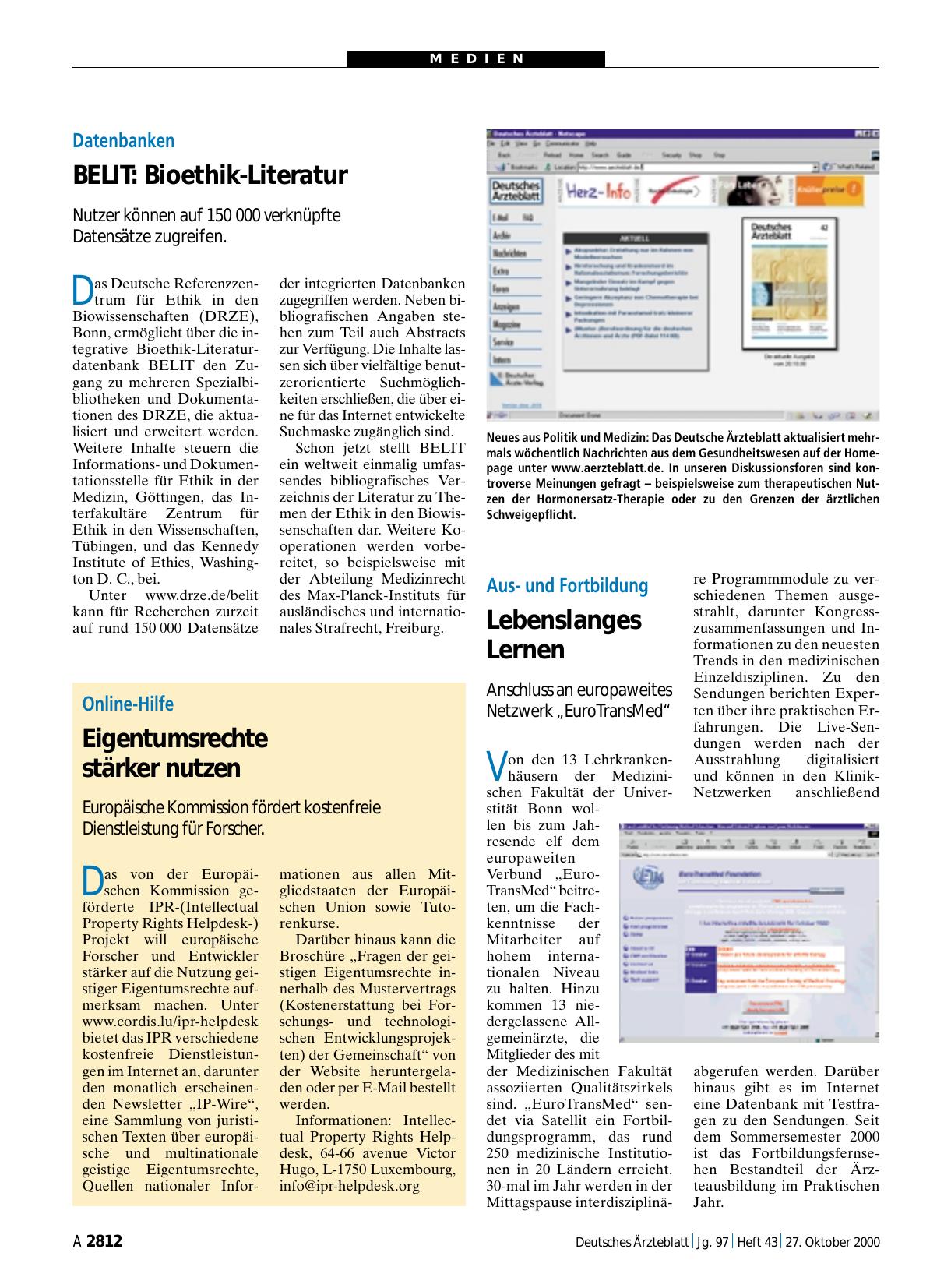 Vorschauseite 1: Ausund Fortbildung: Lebenslanges Lernen