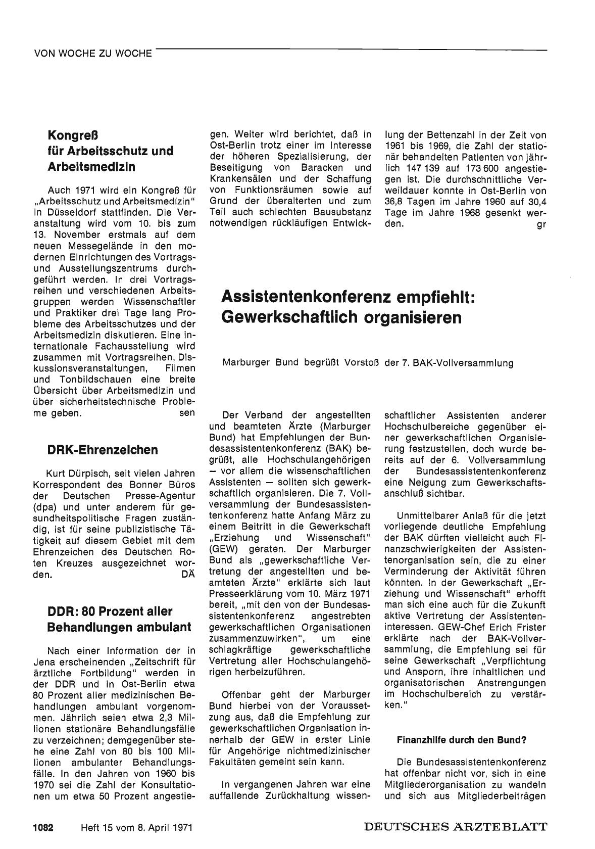 Vorschauseite 1: Kongreß für Arbeitsschutz und Arbeitsmedizin