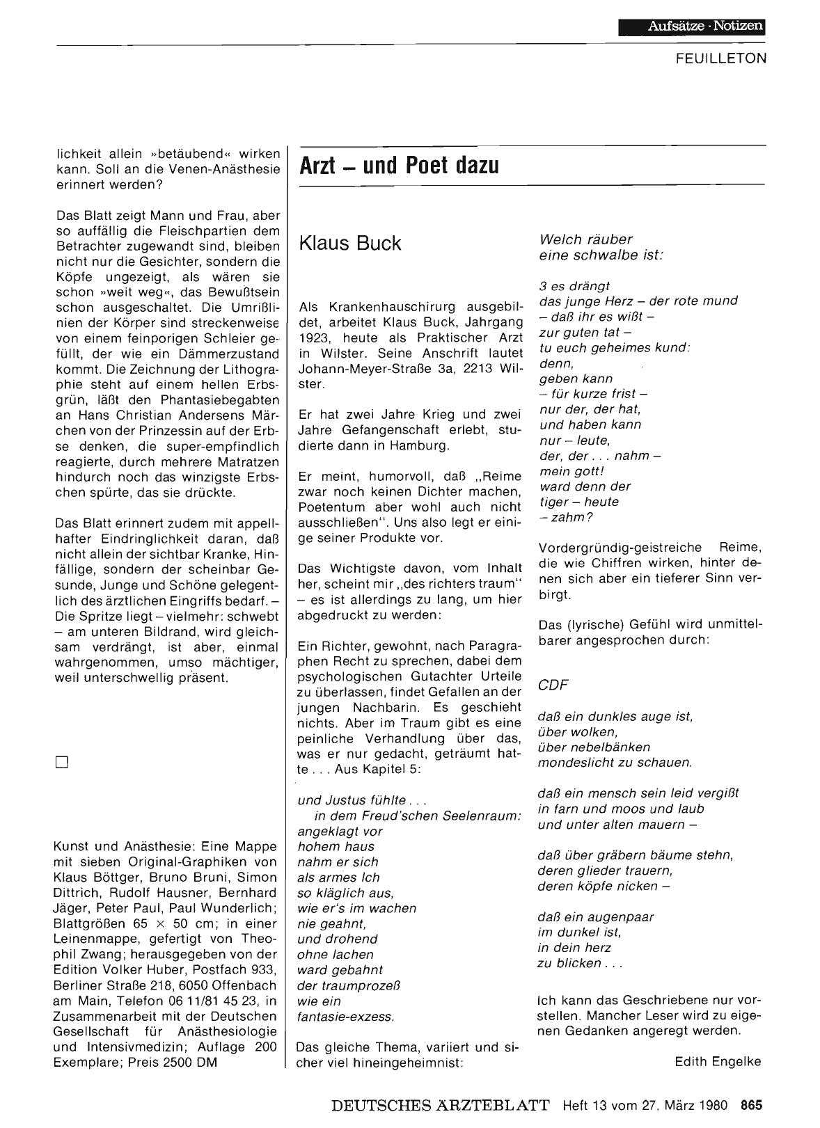 Vorschauseite 1: Klaus Buck