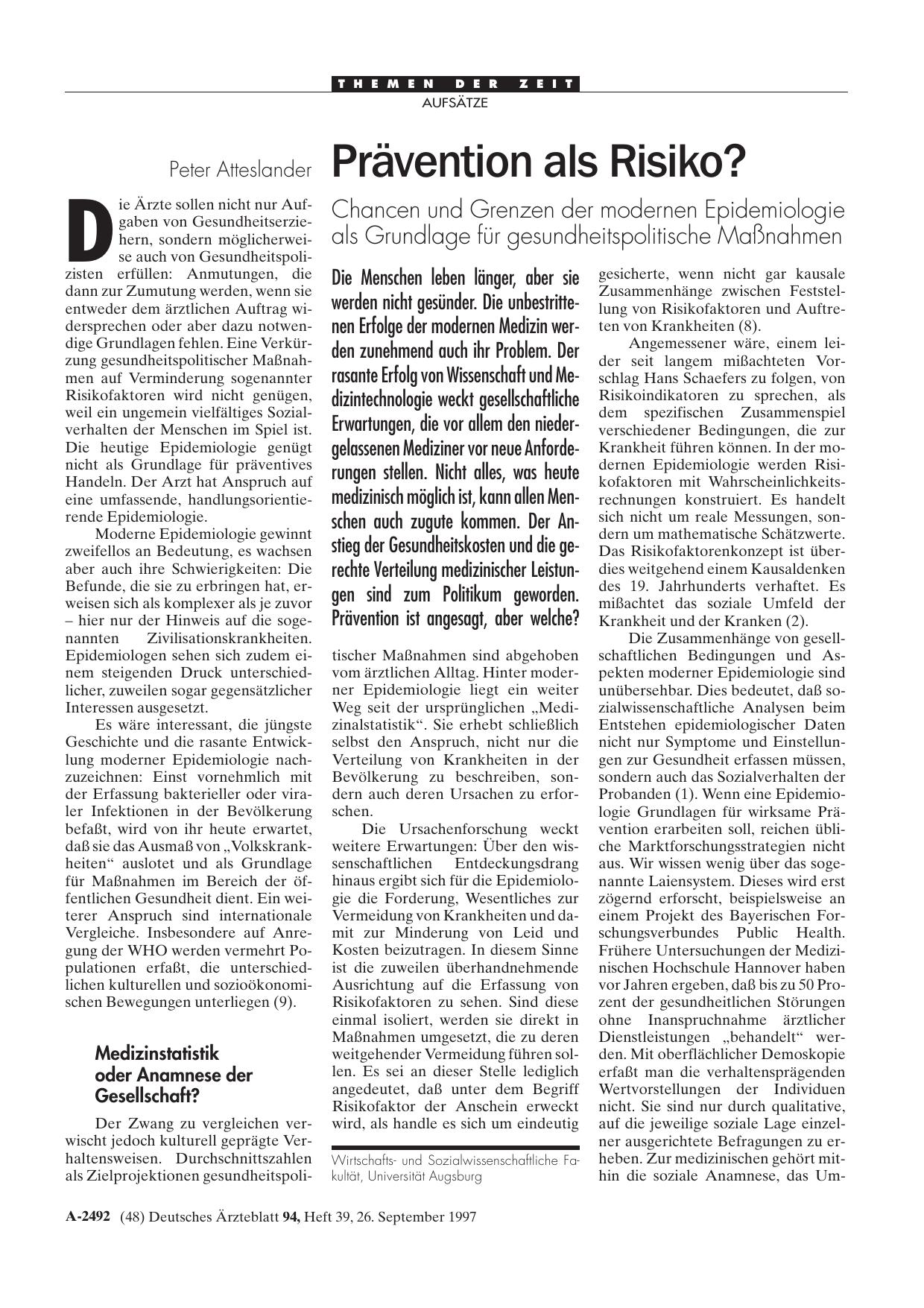 Vorschauseite 1: Athleten werden seltener im Krankenhaus behandelt