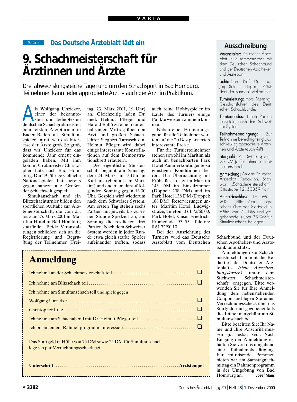 Vorschauseite 1: Ausschreibung